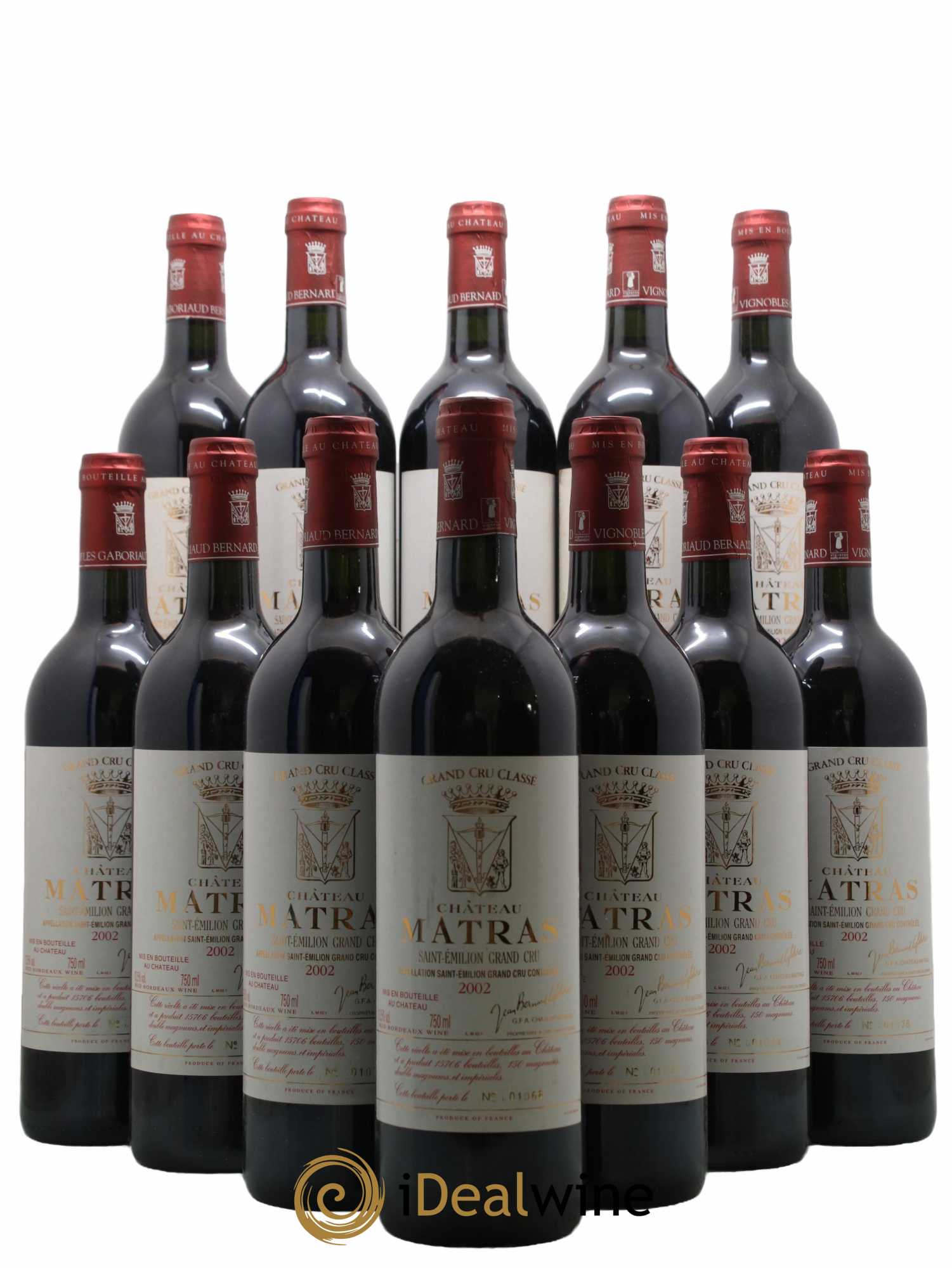 Château Matras 2002 - Lot de 12 bouteilles - 0