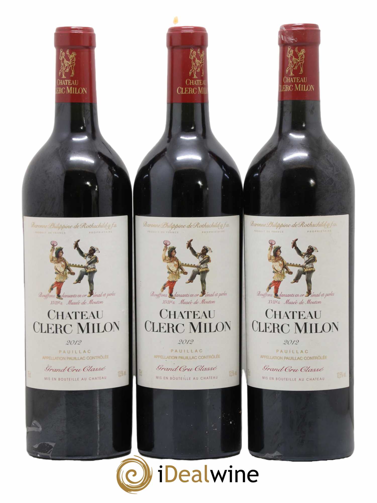 Château Clerc Milon 5ème Grand Cru Classé 2012 - Lot de 3 bouteilles - 0