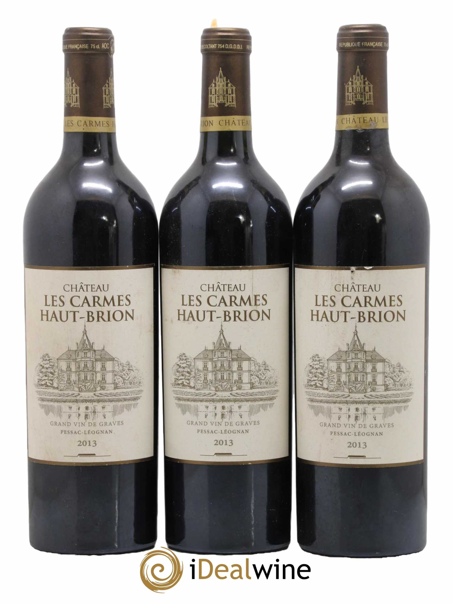 Château Les Carmes Haut-Brion 2013 - Lot de 3 bouteilles - 0