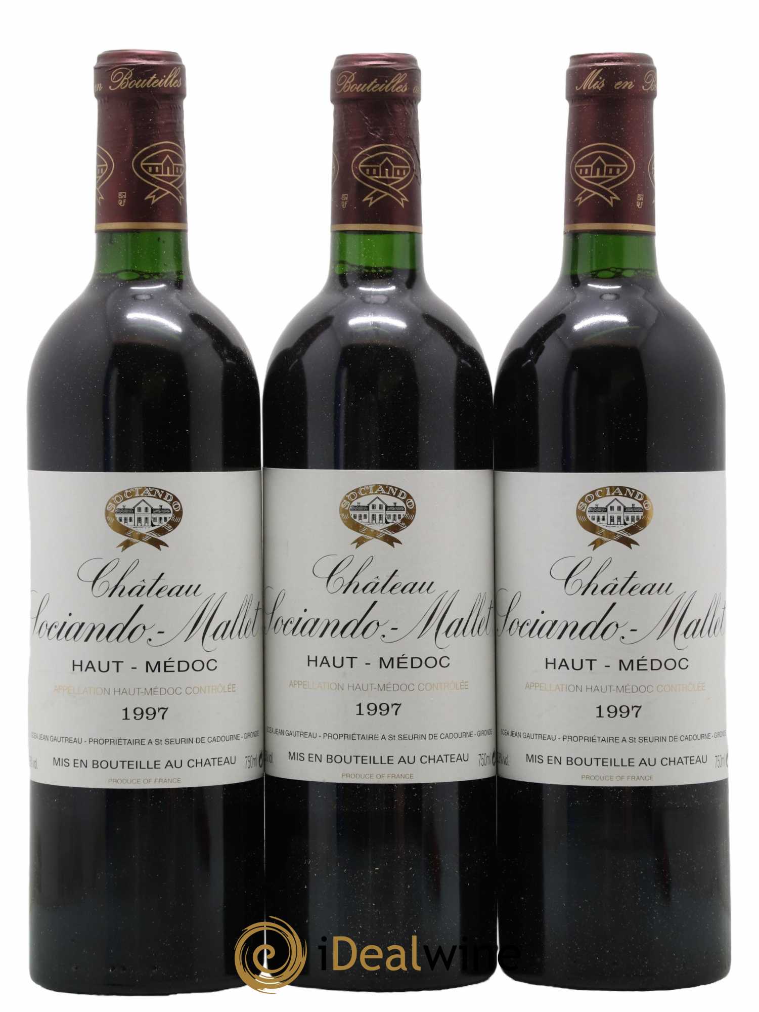 Château Sociando Mallet 1997 - Lot de 6 bouteilles - 1