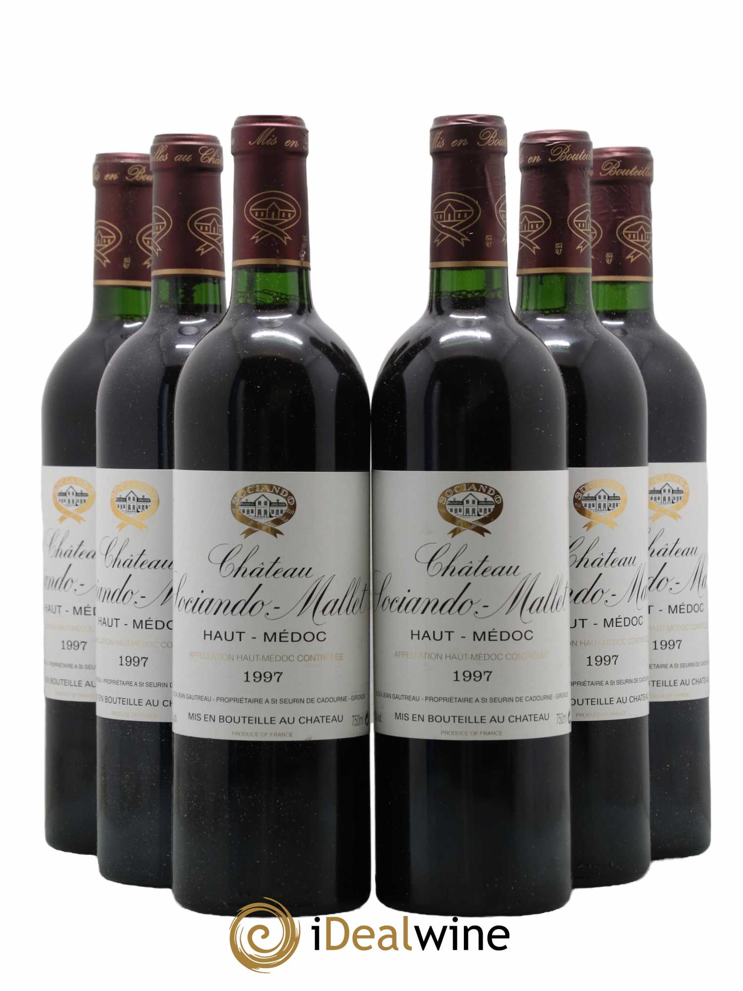 Château Sociando Mallet 1997 - Lot de 6 bouteilles - 0