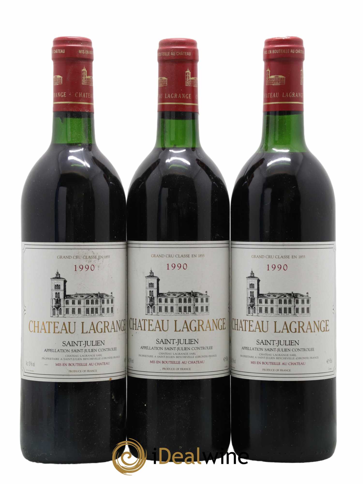 Château Lagrange 3ème Grand Cru Classé 1990 - Lot de 3 bouteilles - 0