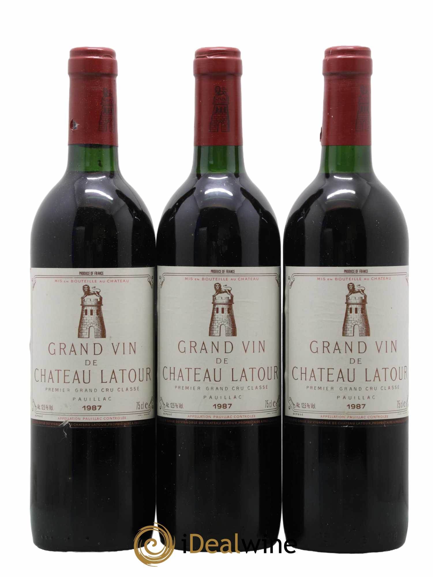 Château Latour 1er Grand Cru Classé 1987 - Lot de 3 bouteilles - 0