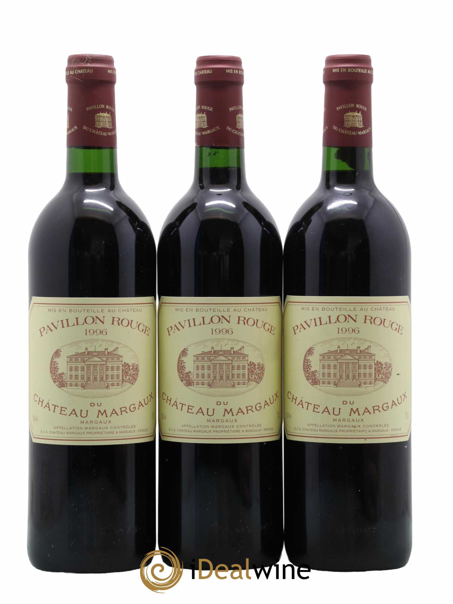 Pavillon Rouge du Château Margaux Second Vin 1996 - Lot de 3 bouteilles - 0