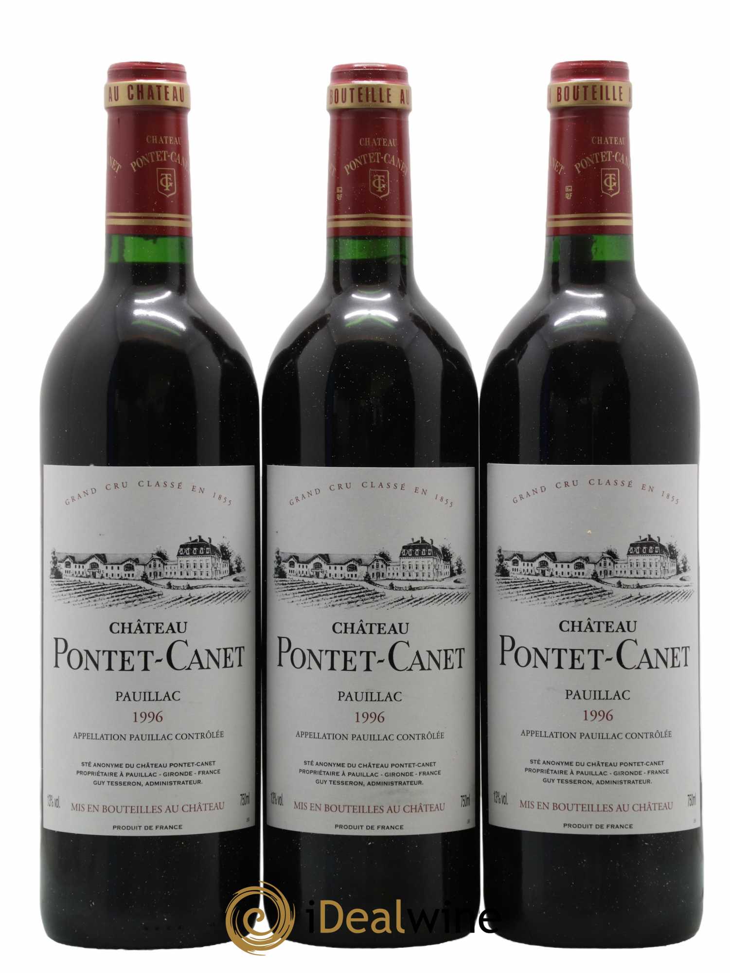 Château Pontet Canet 5ème Grand Cru Classé 1996 - Lot de 12 bouteilles - 2