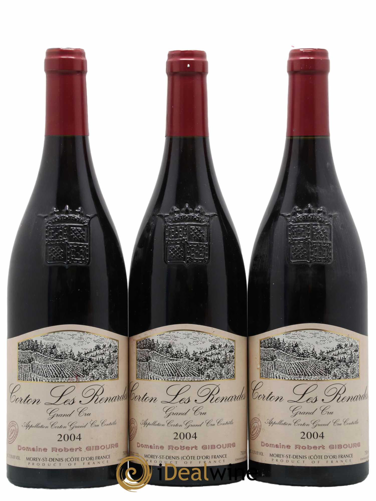 Corton Grand Cru Renardes Robert Gibourg 2004 - Lot de 3 bouteilles - 0