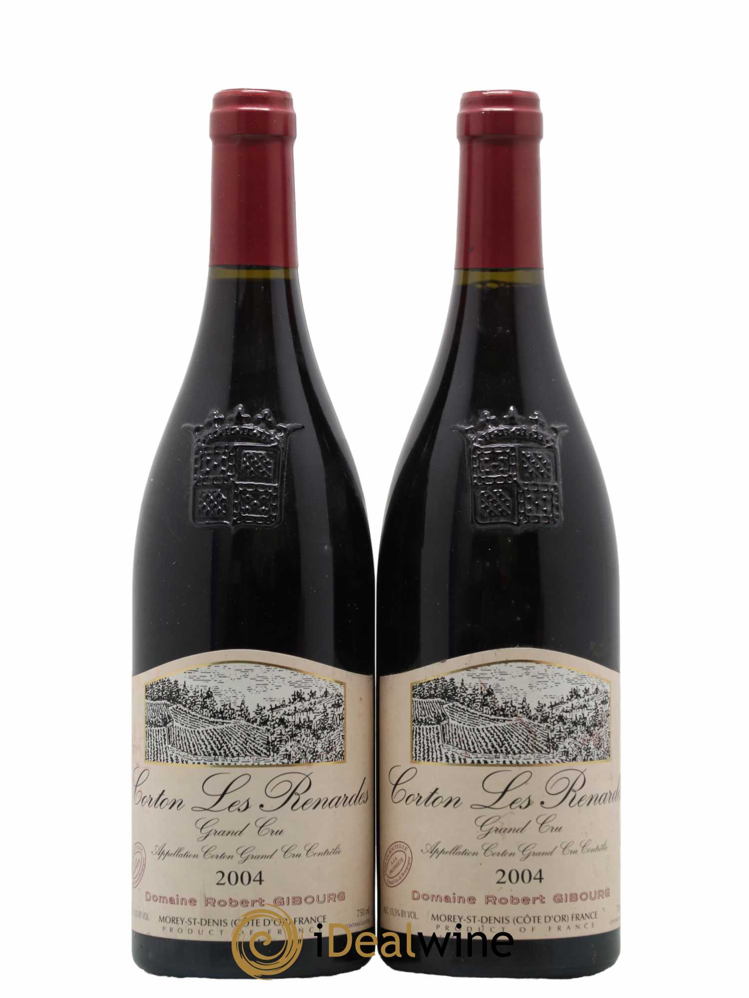 Corton Grand Cru Renardes Robert Gibourg 2004 - Lot of 2 bottles - 0