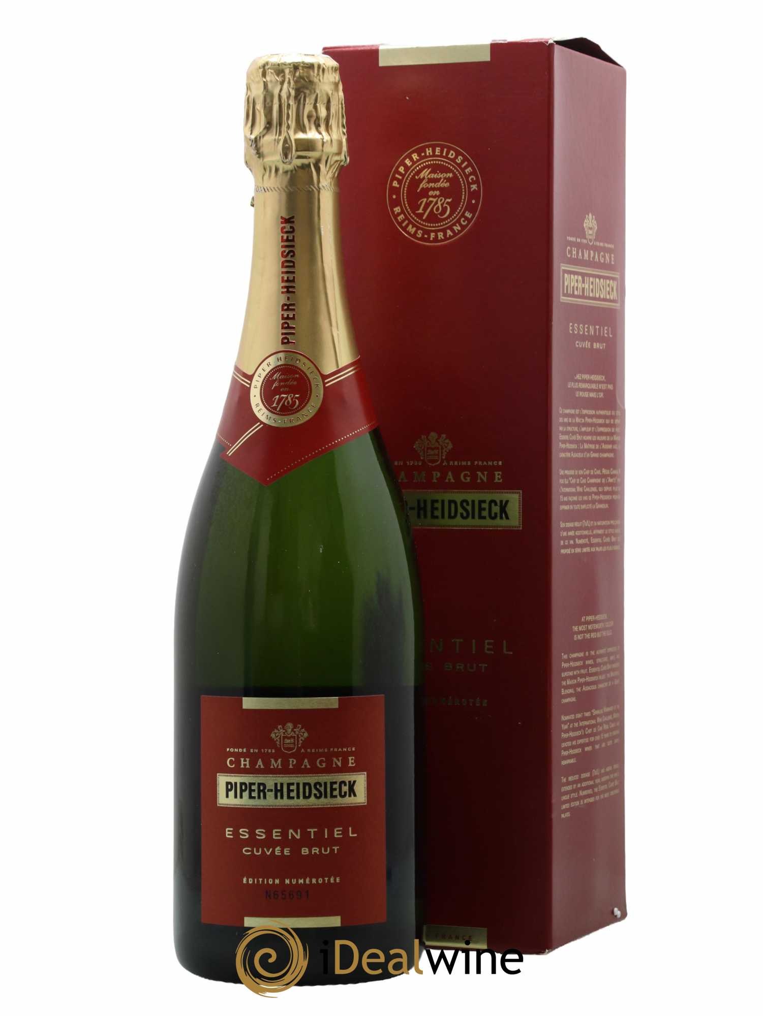 Champagne Brut Essentiel Domaine Piper Heidsieck - Lot de 1 bouteille - 0