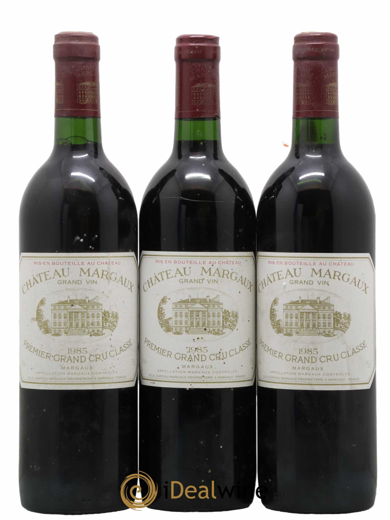 Château Margaux 1er Grand Cru Classé 1985 - Lot de 3 bouteilles - 0
