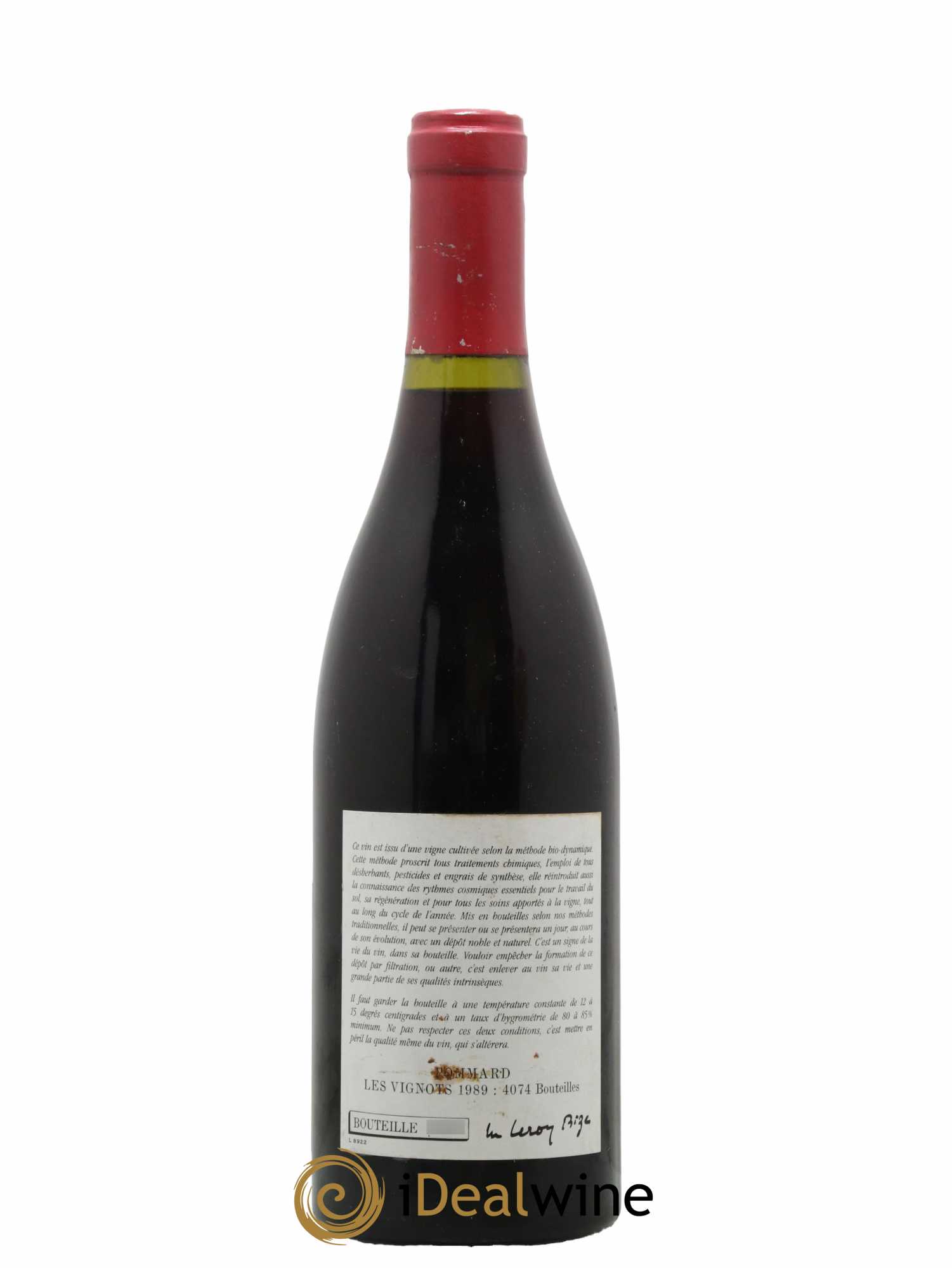 Pommard Les Vignots Leroy SA 1989 - Lot de 1 bouteille - 1