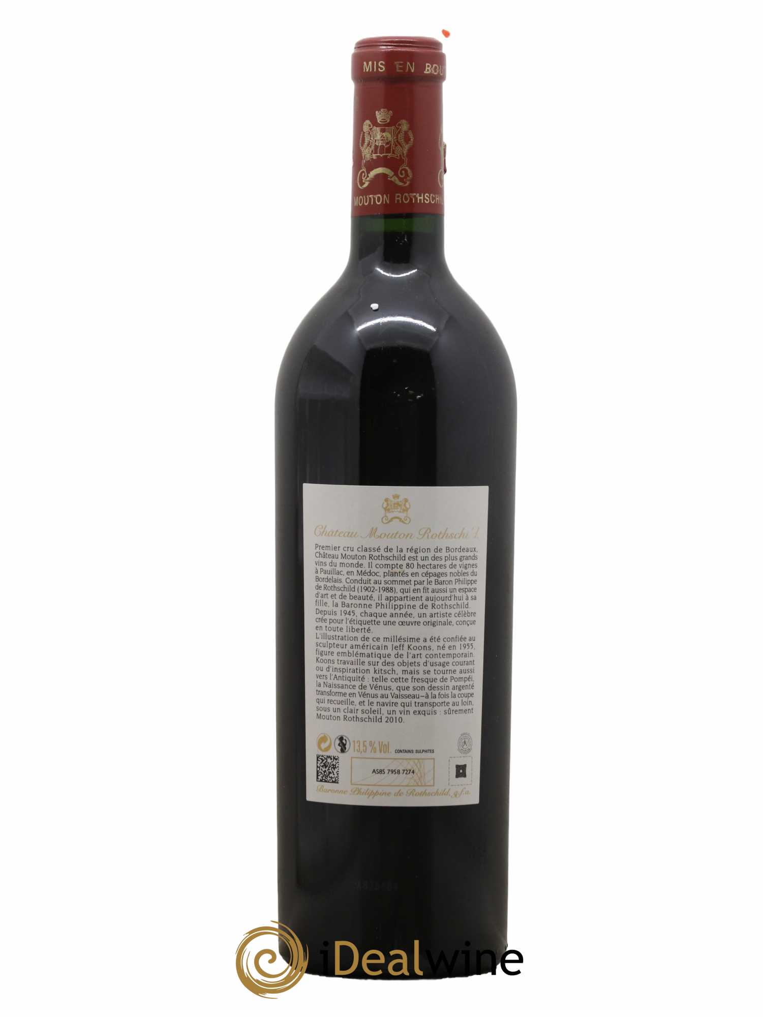 Château Mouton Rothschild 1er Grand Cru Classé 2010 - Lot de 1 bouteille - 1