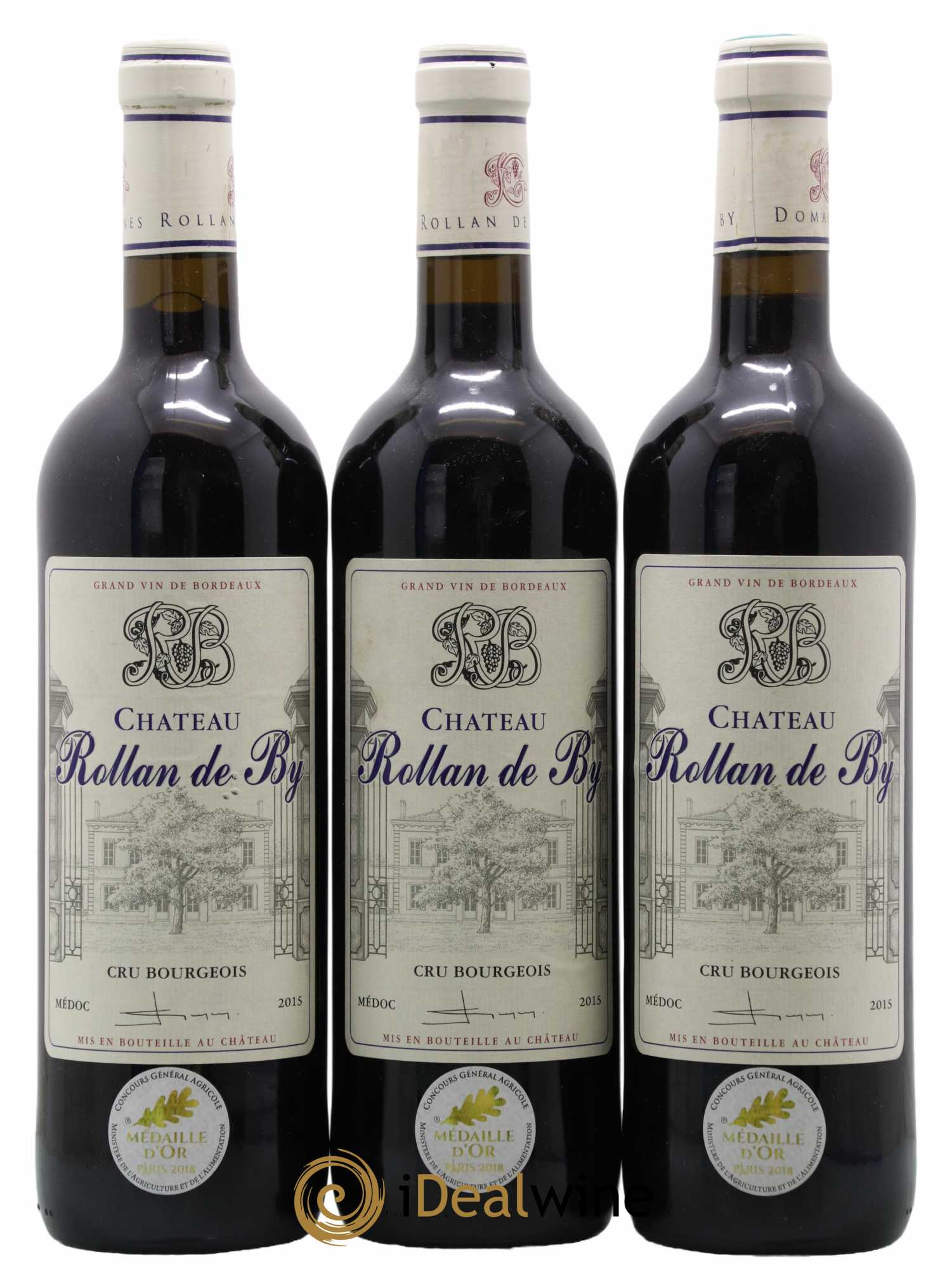 Château Rollan de By Cru Bourgeois 2015 - Lot de 3 bouteilles - 0