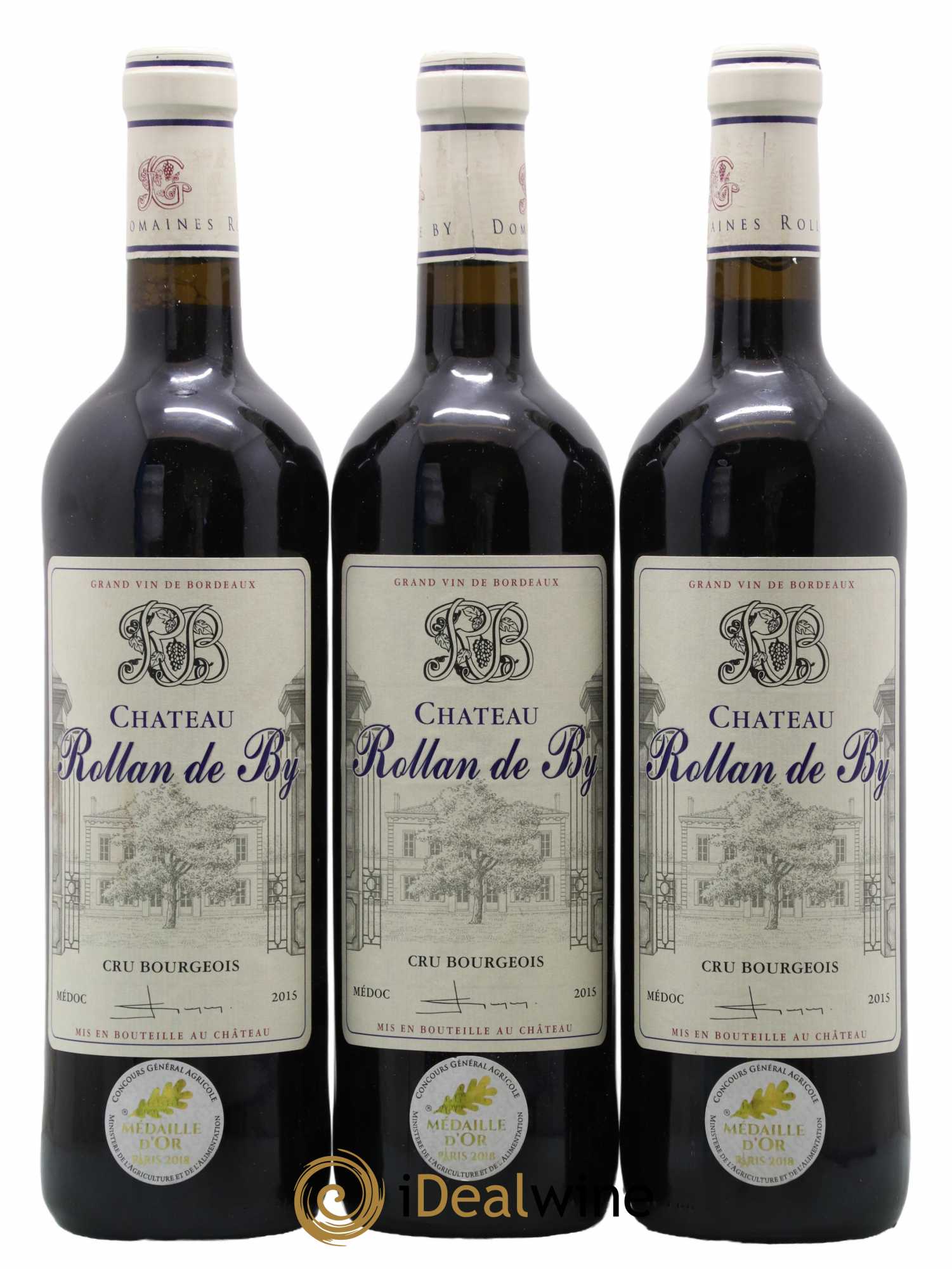 Château Rollan de By Cru Bourgeois 2015 - Lot de 3 bouteilles - 0