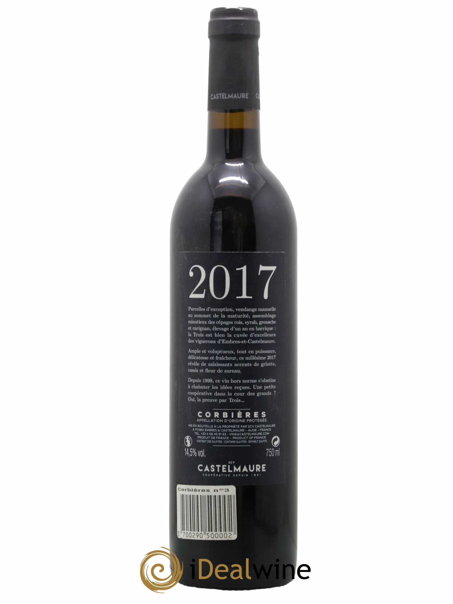 Corbières N°3 Cave de Castelmaure 2017 - Lot de 1 bouteille - 1