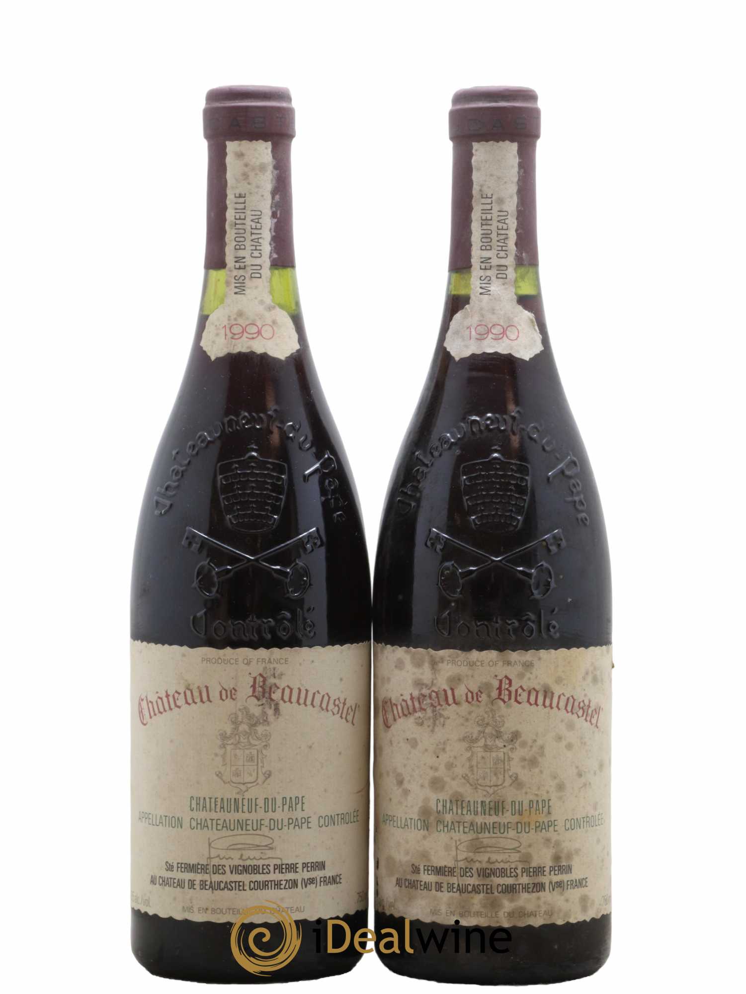 Châteauneuf-du-Pape Château de Beaucastel Famille Perrin 1990 - Lot de 2 bouteilles - 0