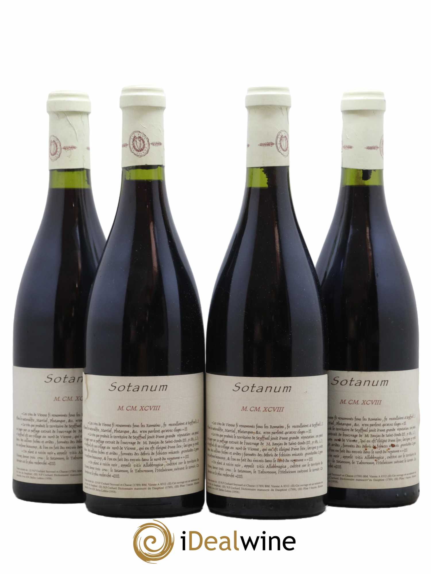 Collines Rhodaniennes Sotanum Les Vins de Vienne 1998 - Lot de 4 bouteilles - 0