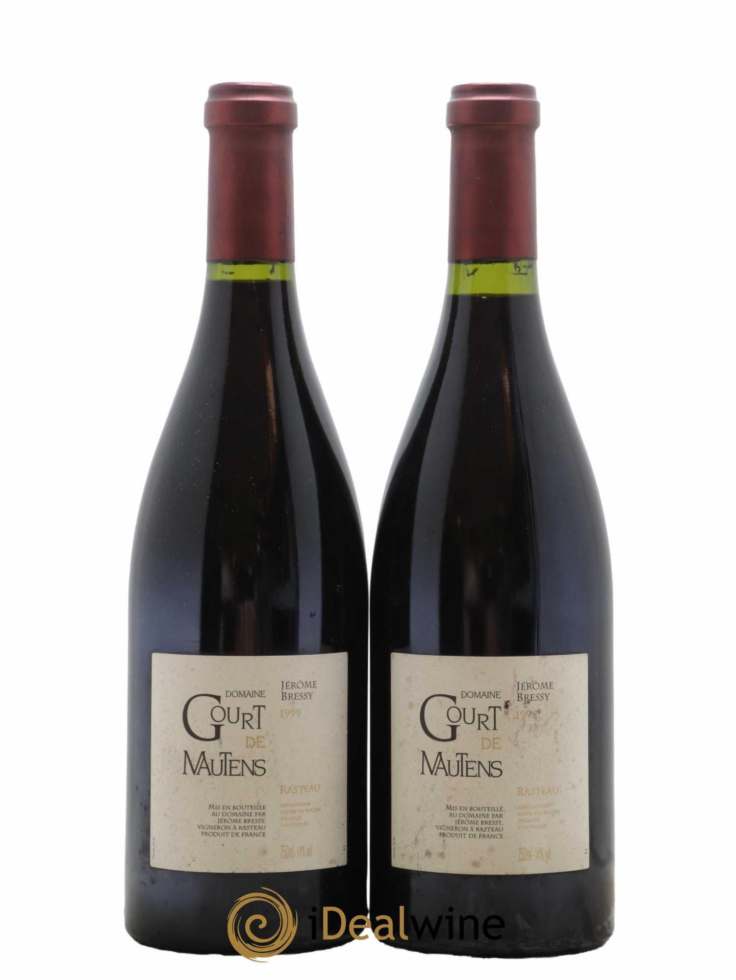 Rasteau Domaine Gourt de Mautens - Jérôme Bressy 1999 - Lot de 2 bouteilles - 0