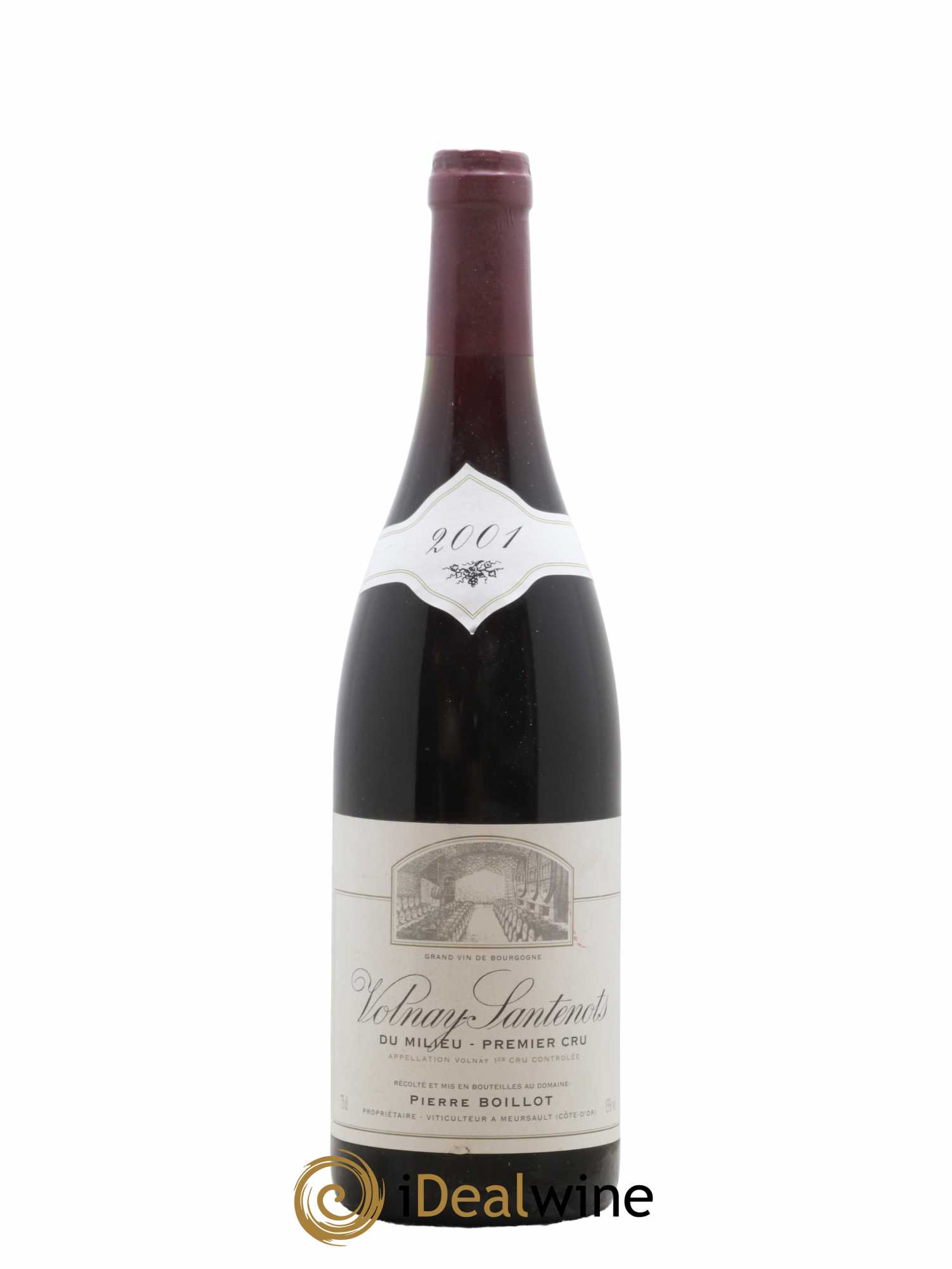 Volnay 1er Cru Santenots du Milieu Domaine Pierre Boillot 2001 - Lot de 1 bouteille - 0