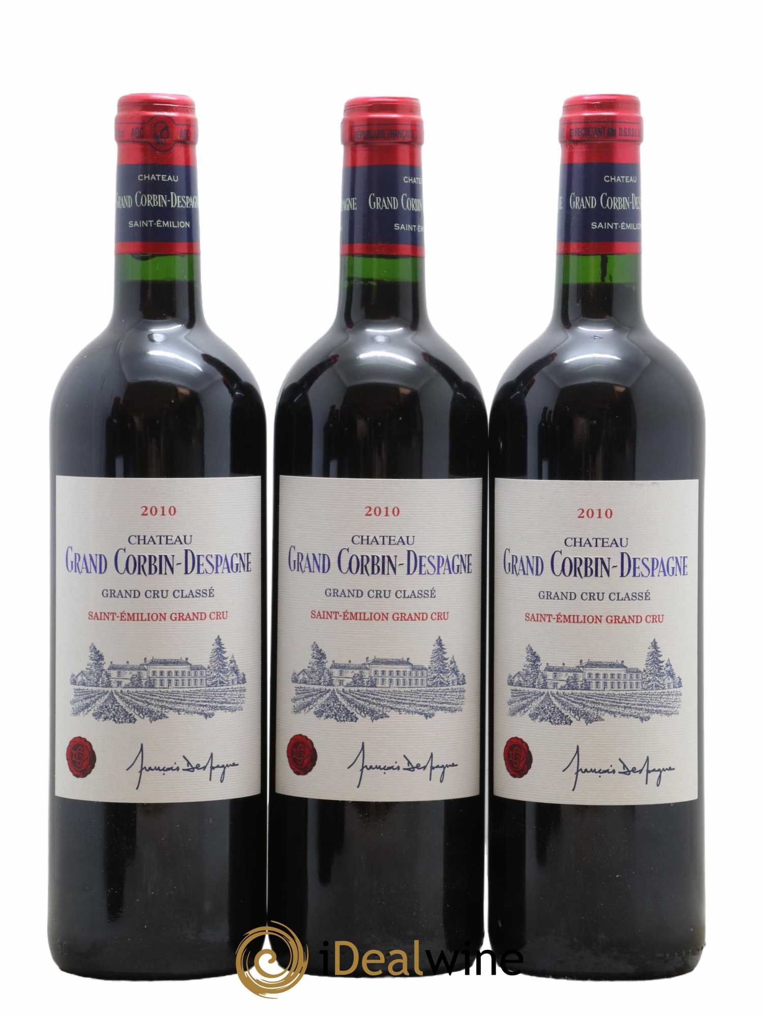 Château Grand Corbin Despagne Grand Cru Classé 2010 - Lot de 6 bouteilles - 1