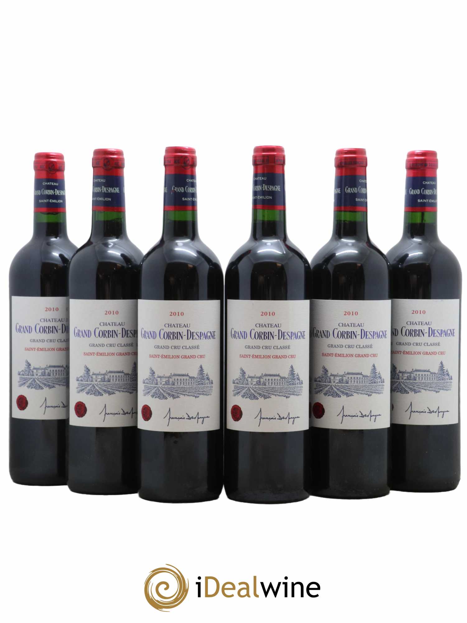 Château Grand Corbin Despagne Grand Cru Classé 2010 - Lot de 6 bouteilles - 0
