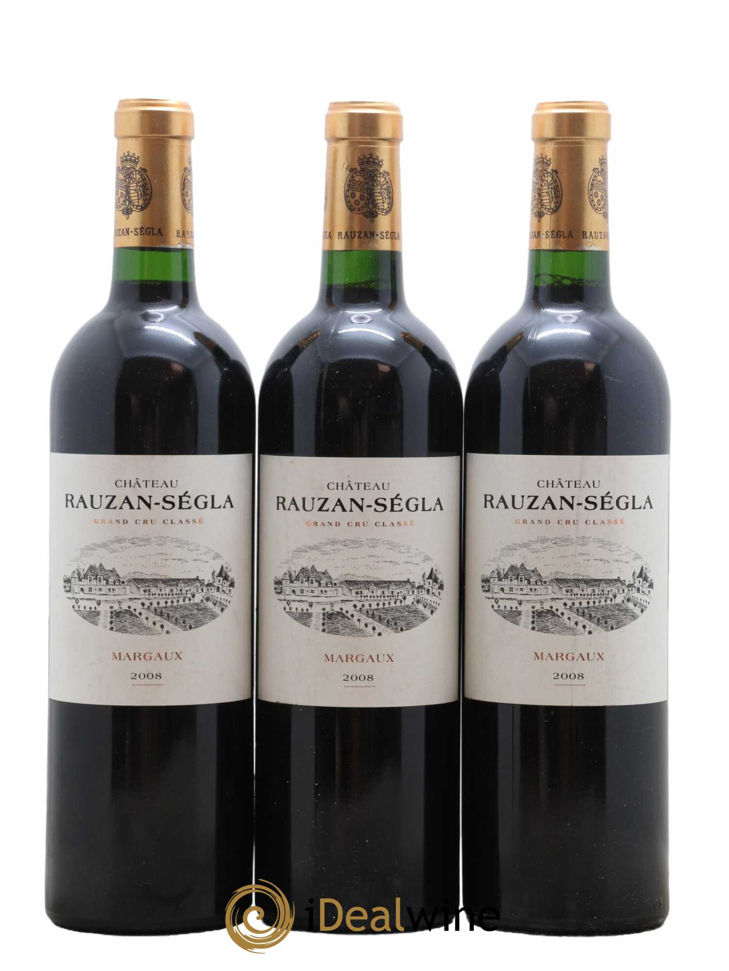 Château Rauzan Ségla Grand Cru Classé 2008 - Lot de 3 bouteilles - 0