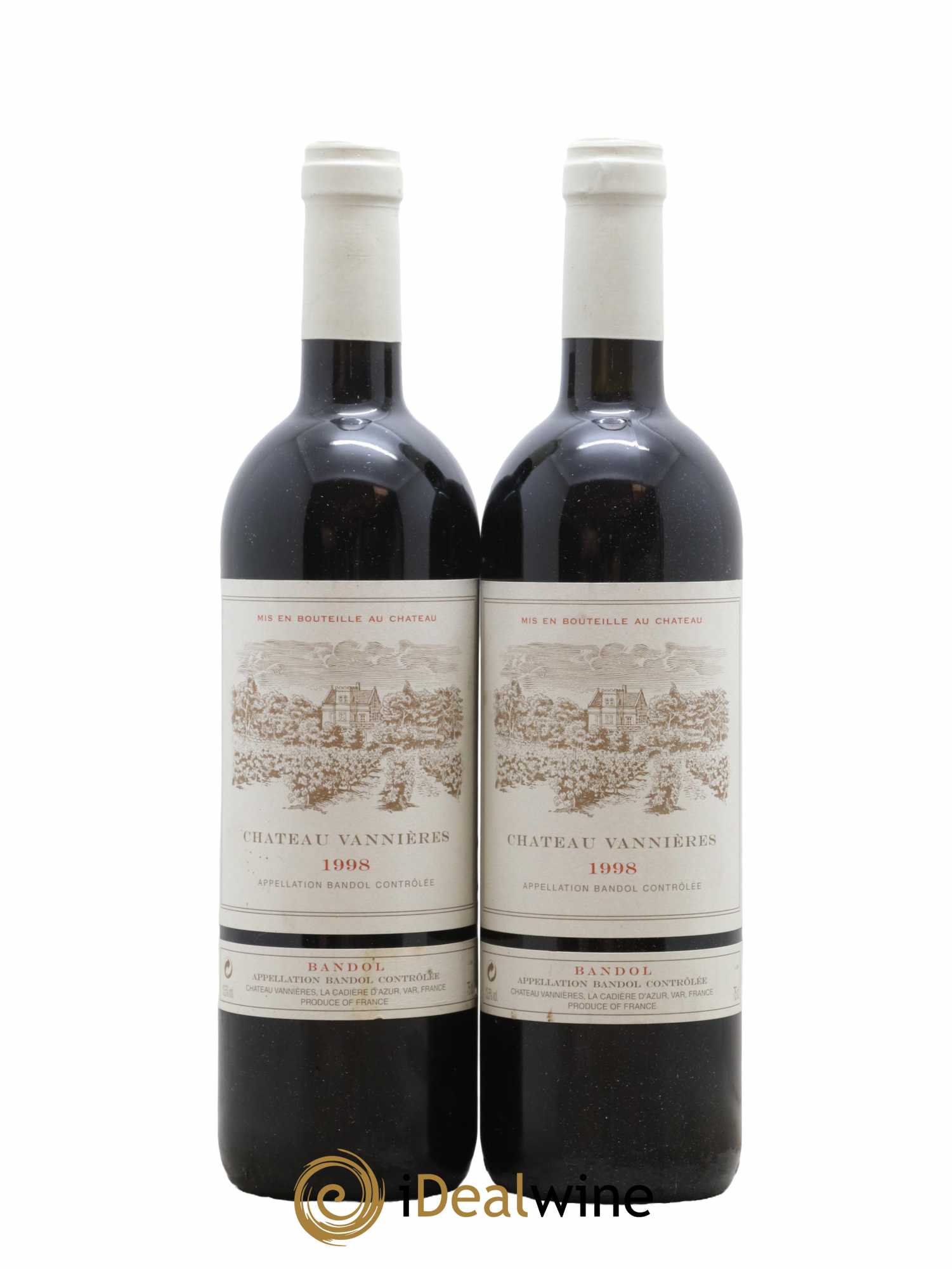 Bandol Château Vannières Éric et Charles-Éric Boisseaux 1998 - Lot de 2 bouteilles - 0