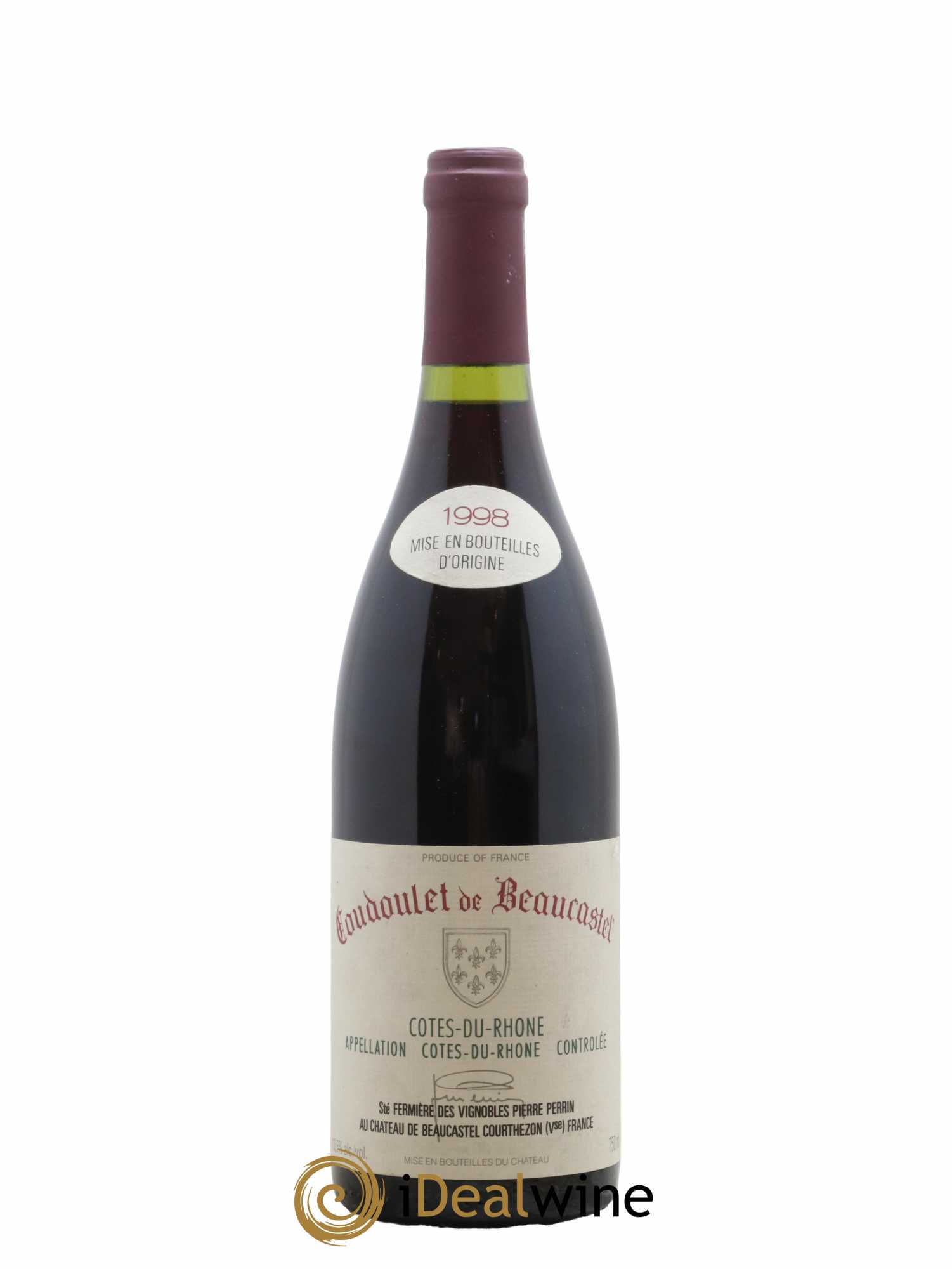 Côtes-du-Rhône Coudoulet de Beaucastel Famille Perrin 1998 - Lot de 1 bouteille - 0