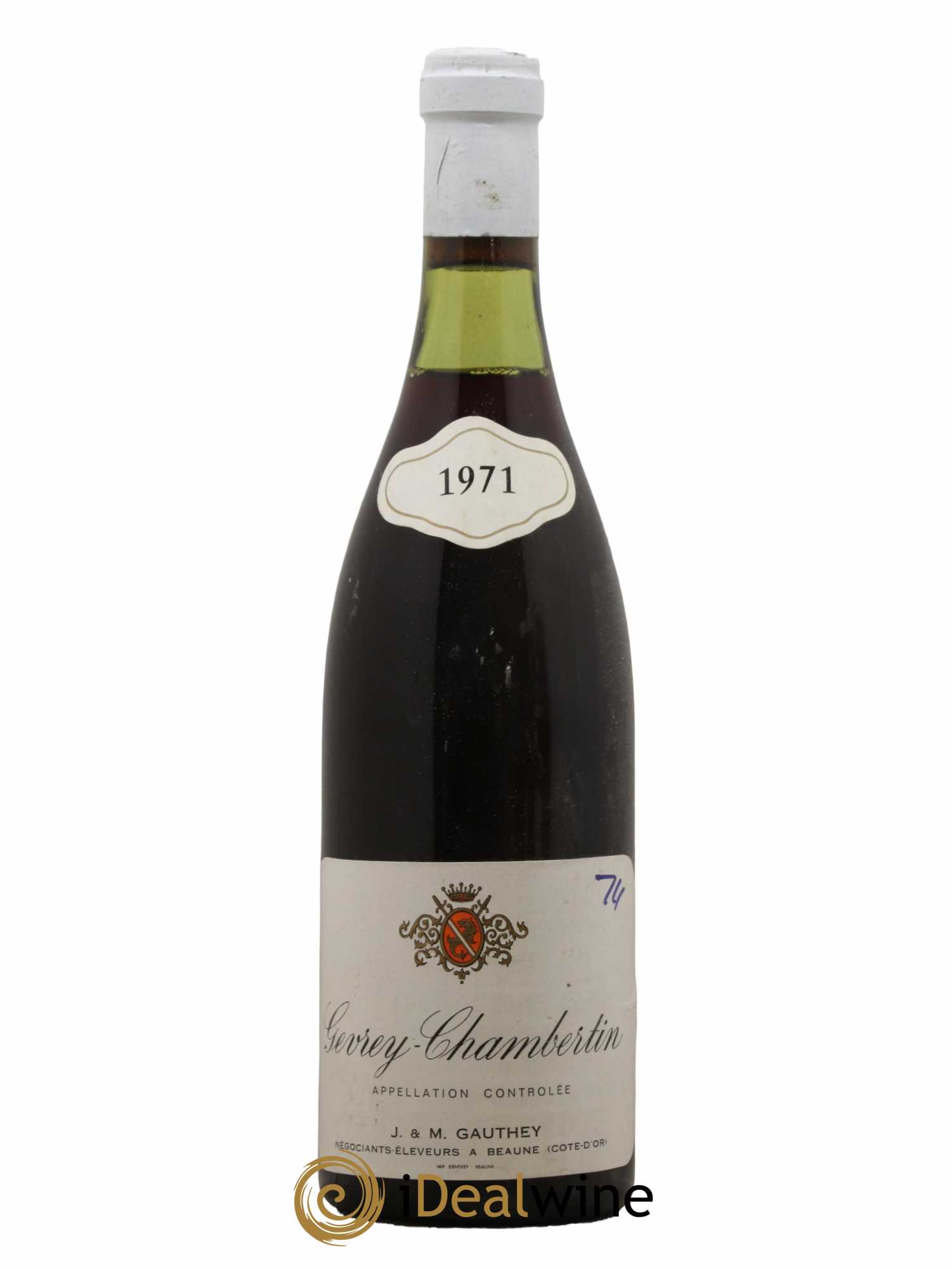 Gevrey-Chambertin J Et M Gauthey 1971 - Lot de 1 bouteille - 0