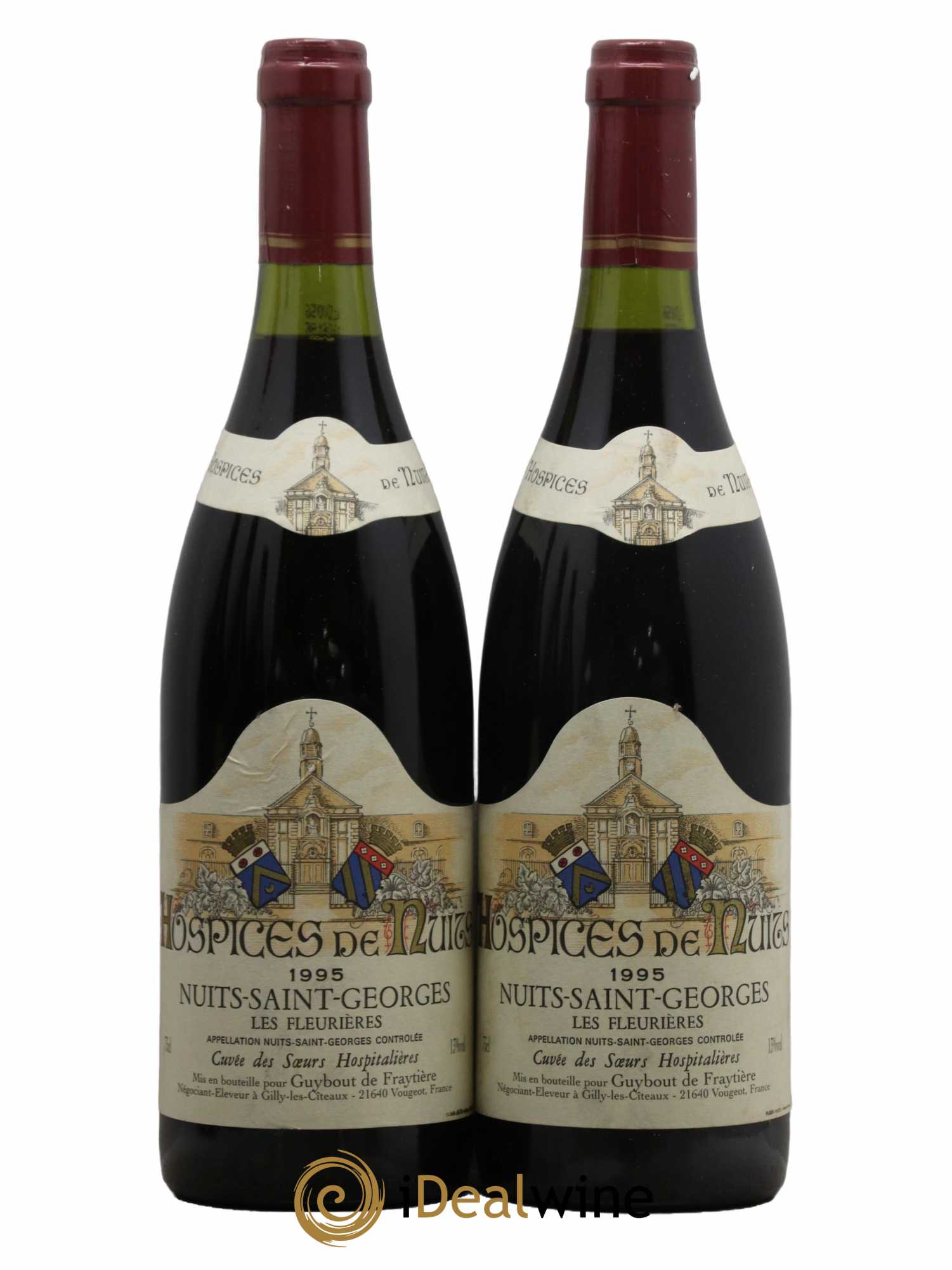 Nuits-Saint-Georges 1er Cru Les Fleurières Cuvée Des Soeurs Hospitalières Guybout De Fraytière 1995 - Lot de 2 bouteilles - 0