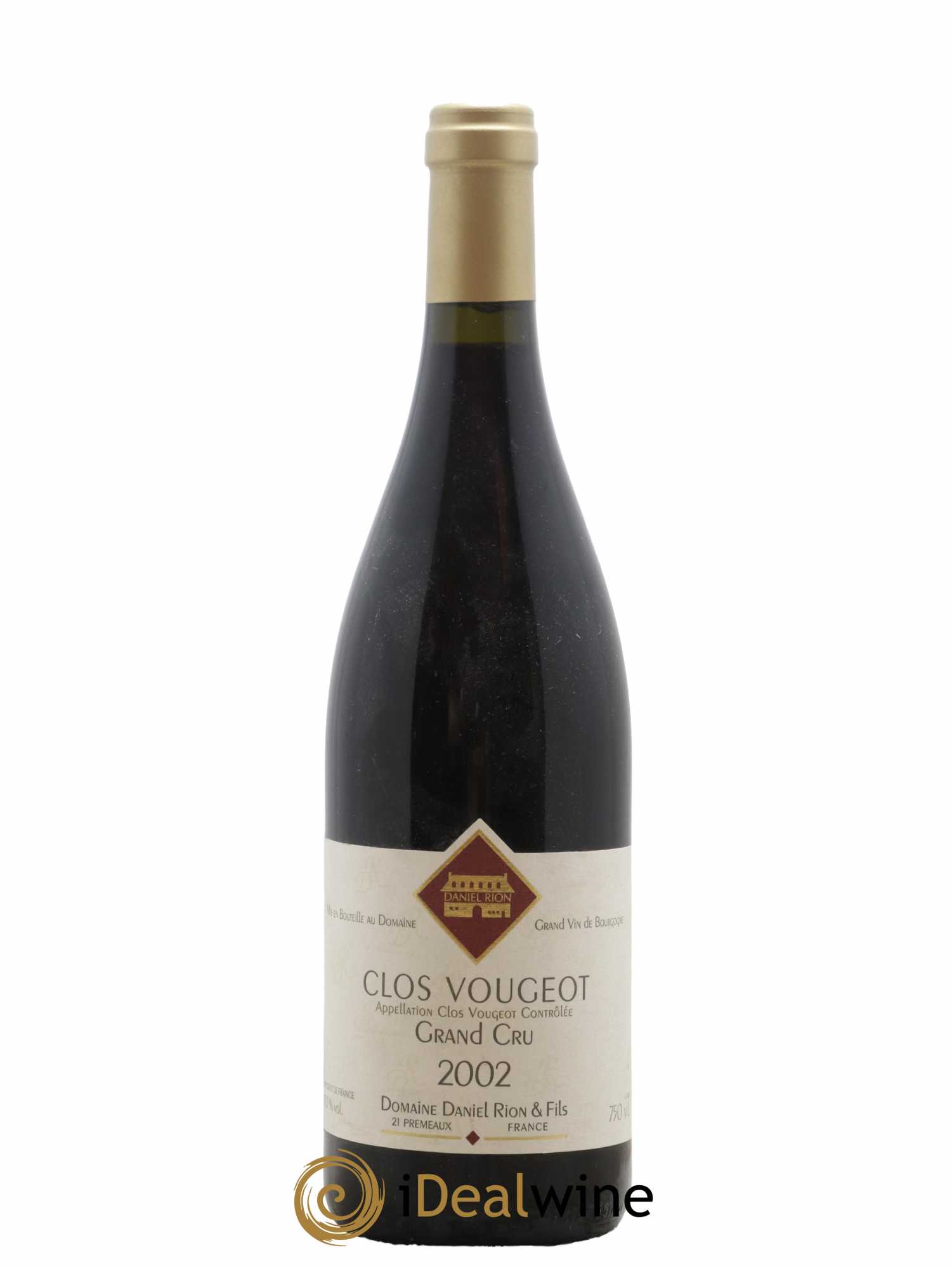 Clos de Vougeot Grand Cru Domaine Daniel Rion 2002 - Lot de 1 bouteille - 0