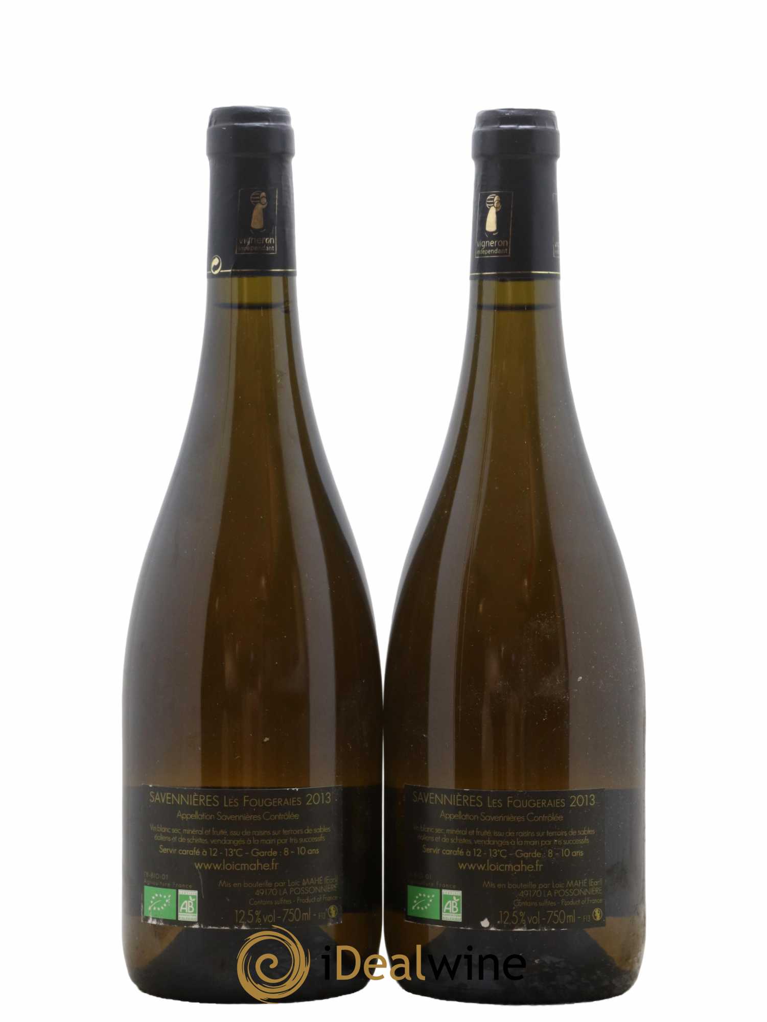 Savennières Les Fougeraies Domaine Loic Mahé 2013 - Lot de 2 bouteilles - 1
