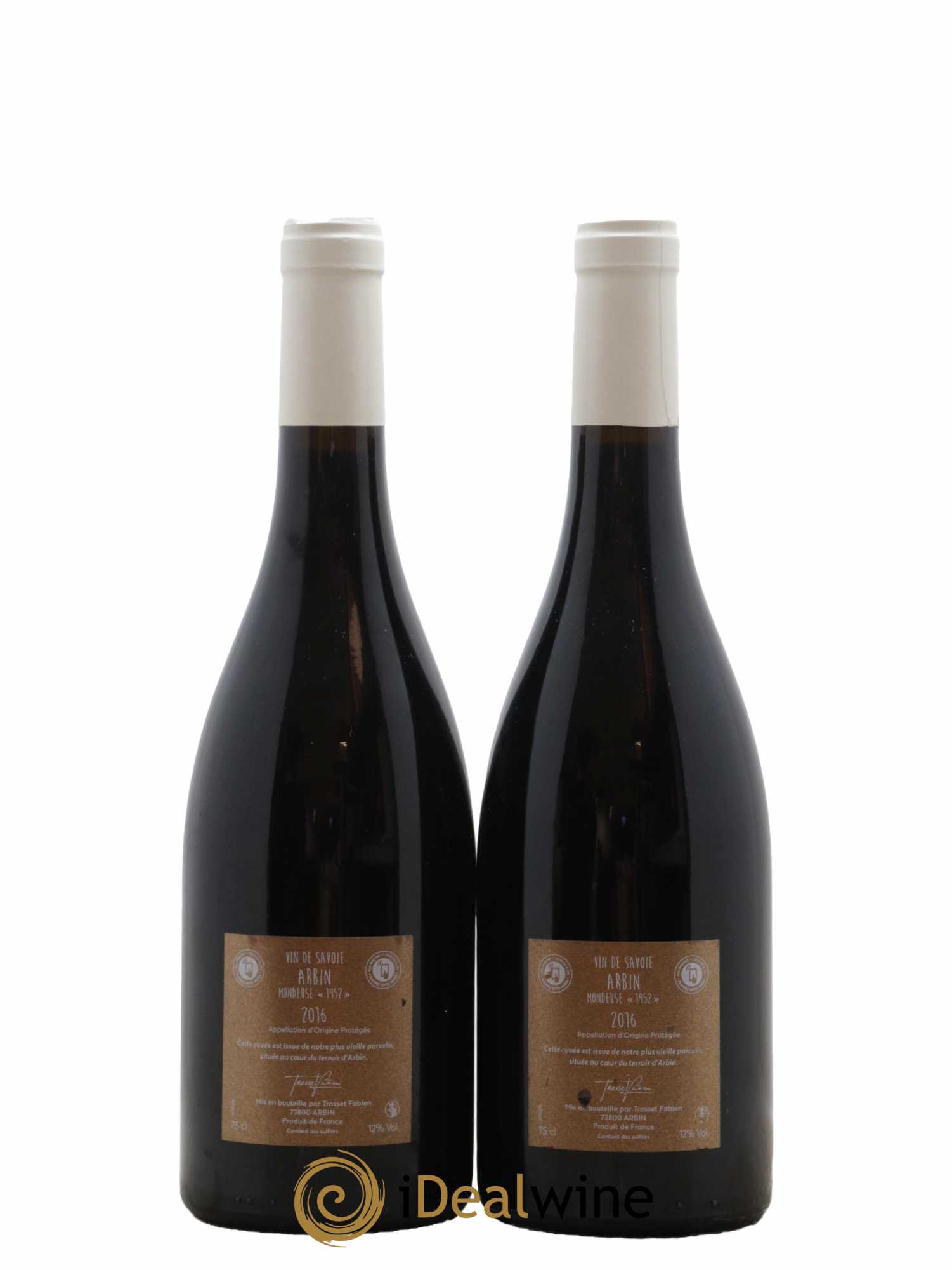 Vin de Savoie Mondeuse 1952 Domaine Fabien Trosset 2016 - Lot de 2 bouteilles - 1