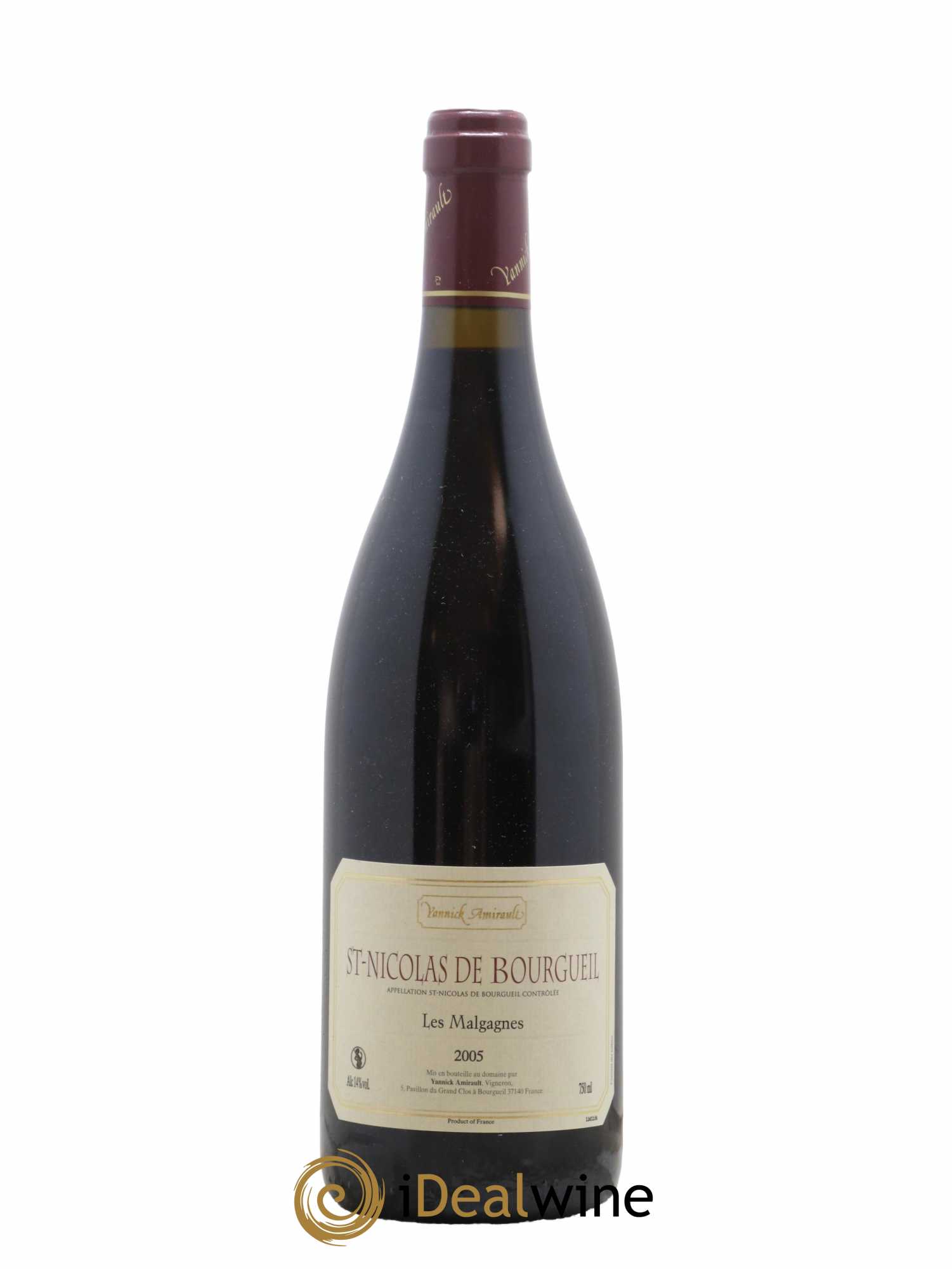 Saint-Nicolas de Bourgueil Les Malgagnes Yannick Amirault (Domaine) 2005 - Lot de 1 bouteille - 0