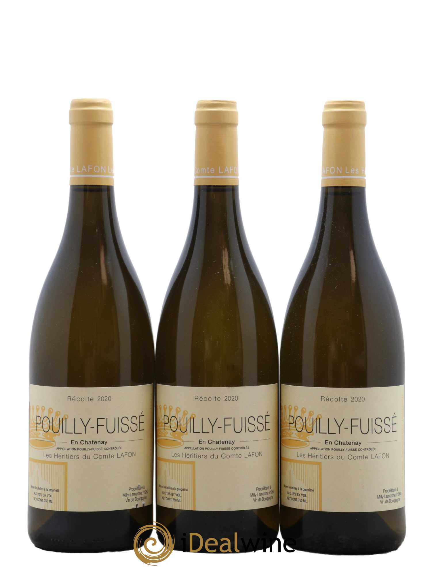 Pouilly-Fuissé En Chatenay Les Héritiers du Comte Lafon 2020 - Lot de 3 bouteilles - 0