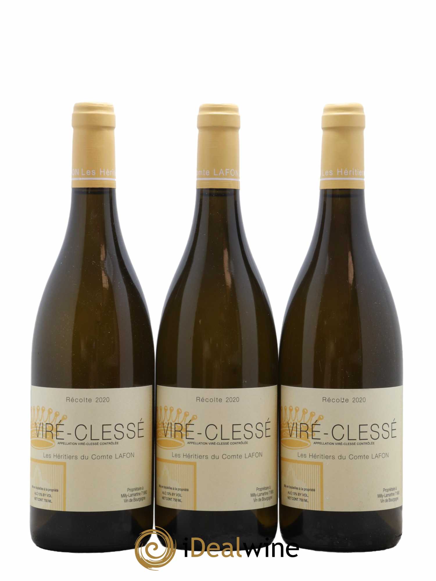 Viré-Clessé Héritiers du Comte Lafon (Domaine des) 2020 - Lot de 3 bouteilles - 0
