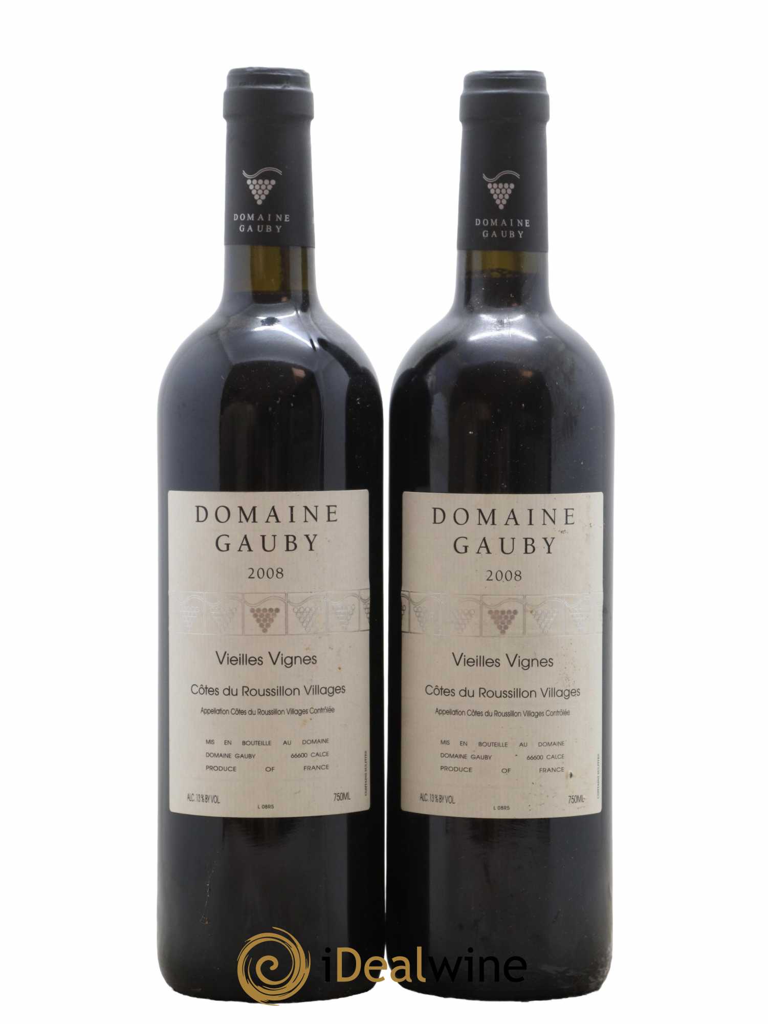Côtes du Roussillon Villages Vieilles vignes Gauby (Domaine) 2008 - Lot de 2 bouteilles - 0