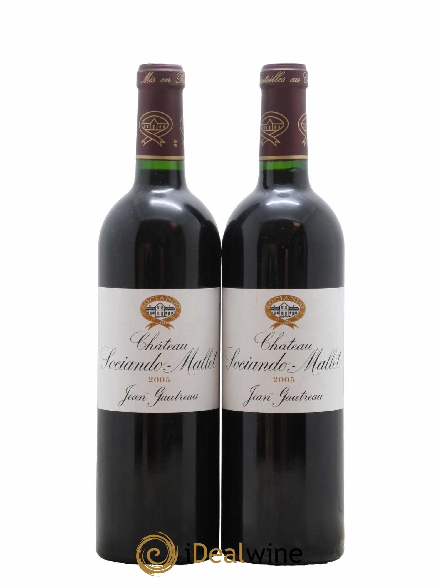 Château Sociando Mallet 2005 - Lot de 2 bouteilles - 0