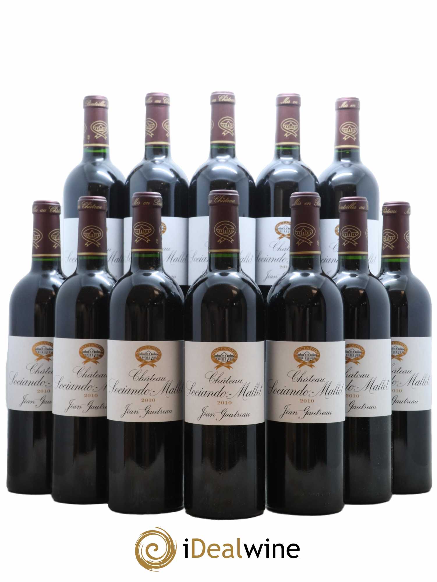 Château Sociando Mallet 2010 - Lot de 12 bouteilles - 0