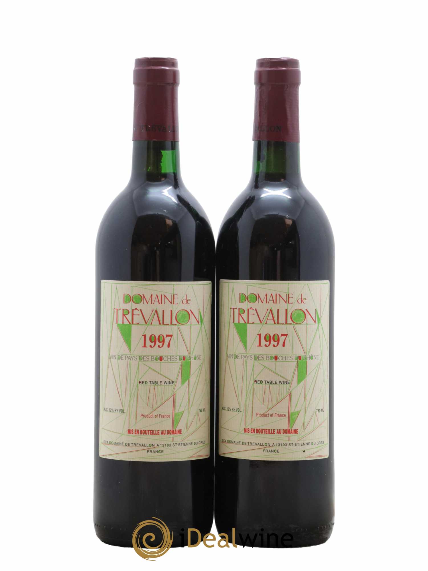 VDP Bouches du Rhône Trévallon (Domaine de) Eloi Dürrbach 1997 - Lot de 2 bouteilles - 0