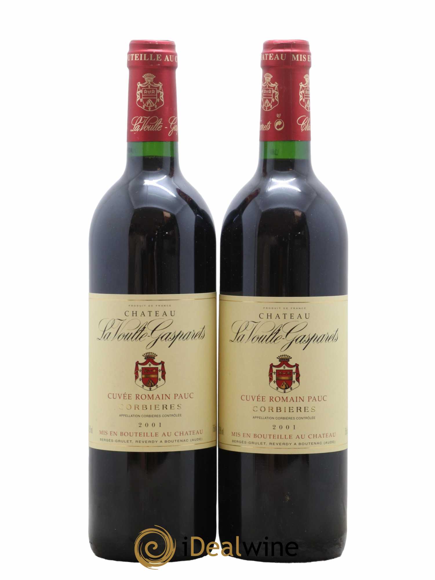 Corbières Boutenac La Voulte-Gasparets Cuvée Romain Pauc Patrick Reverdy 2001 - Lot de 2 bouteilles - 0