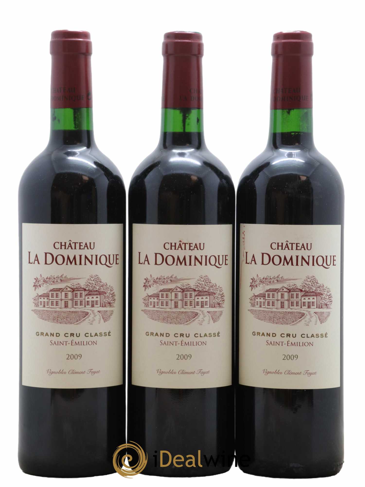 Château la Dominique Grand Cru Classé 2009 - Lot de 3 bouteilles - 0