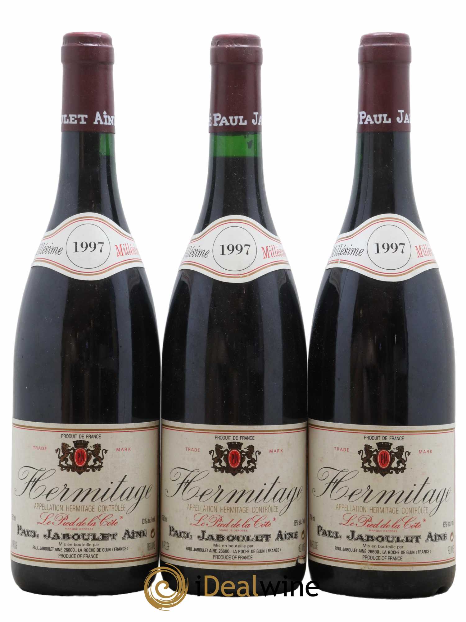 Hermitage Le Pied de la Côte Paul Jaboulet Ainé 1997 - Lot de 3 bouteilles - 0