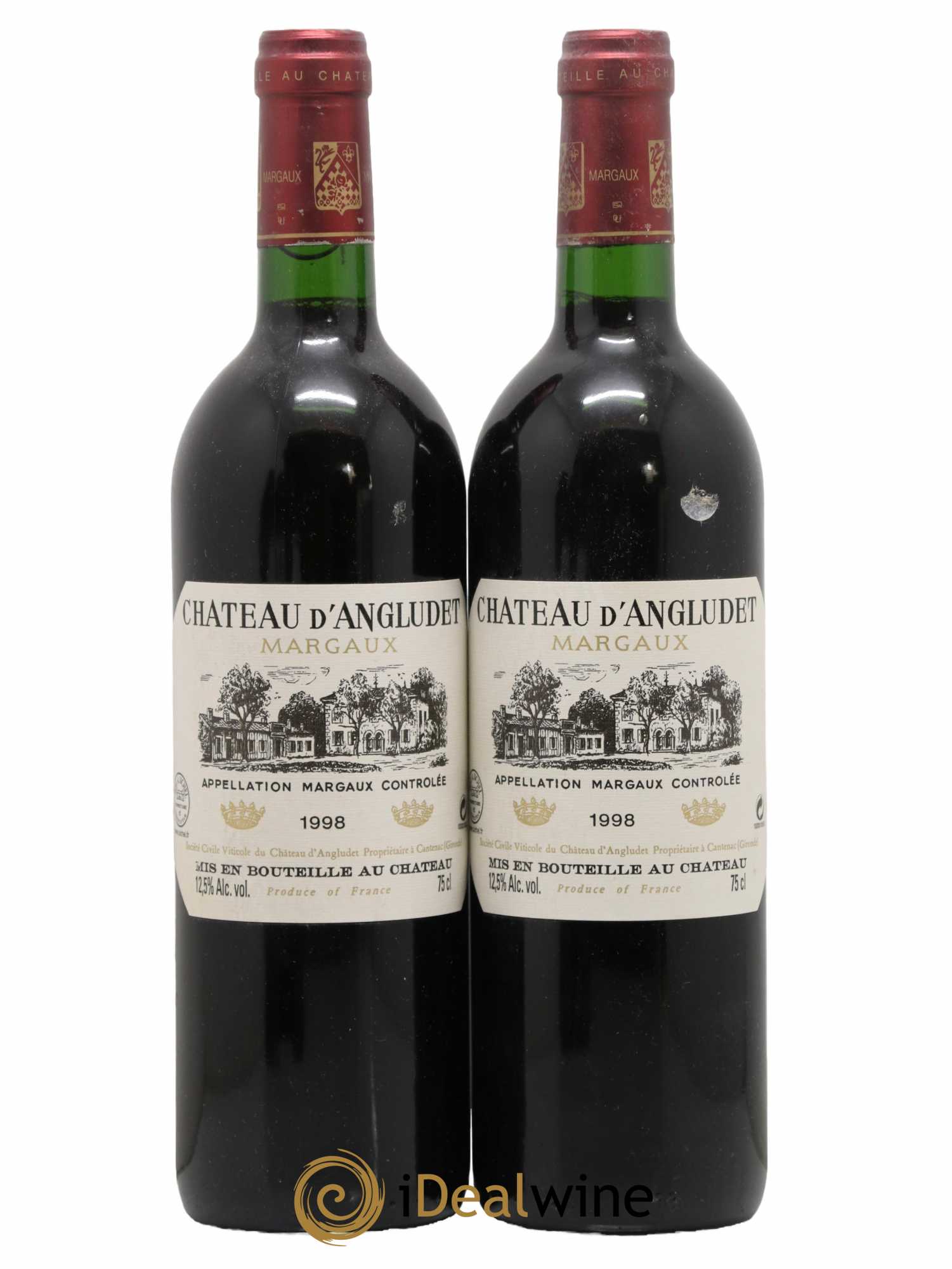 Château d' Angludet Cru Bourgeois 1998 - Lot de 2 bouteilles - 0