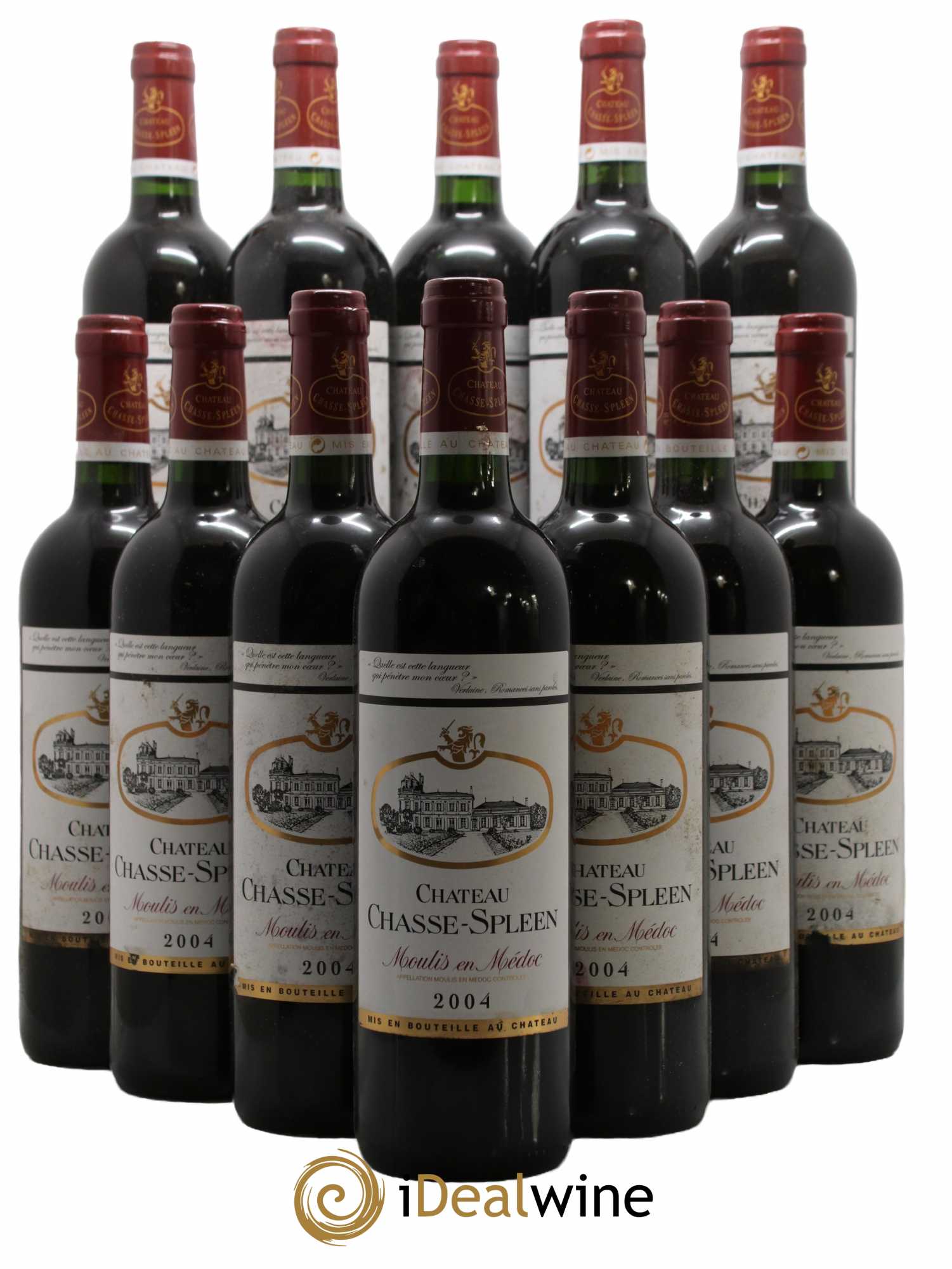 Château Chasse Spleen 2004 - Lot de 12 bouteilles - 0