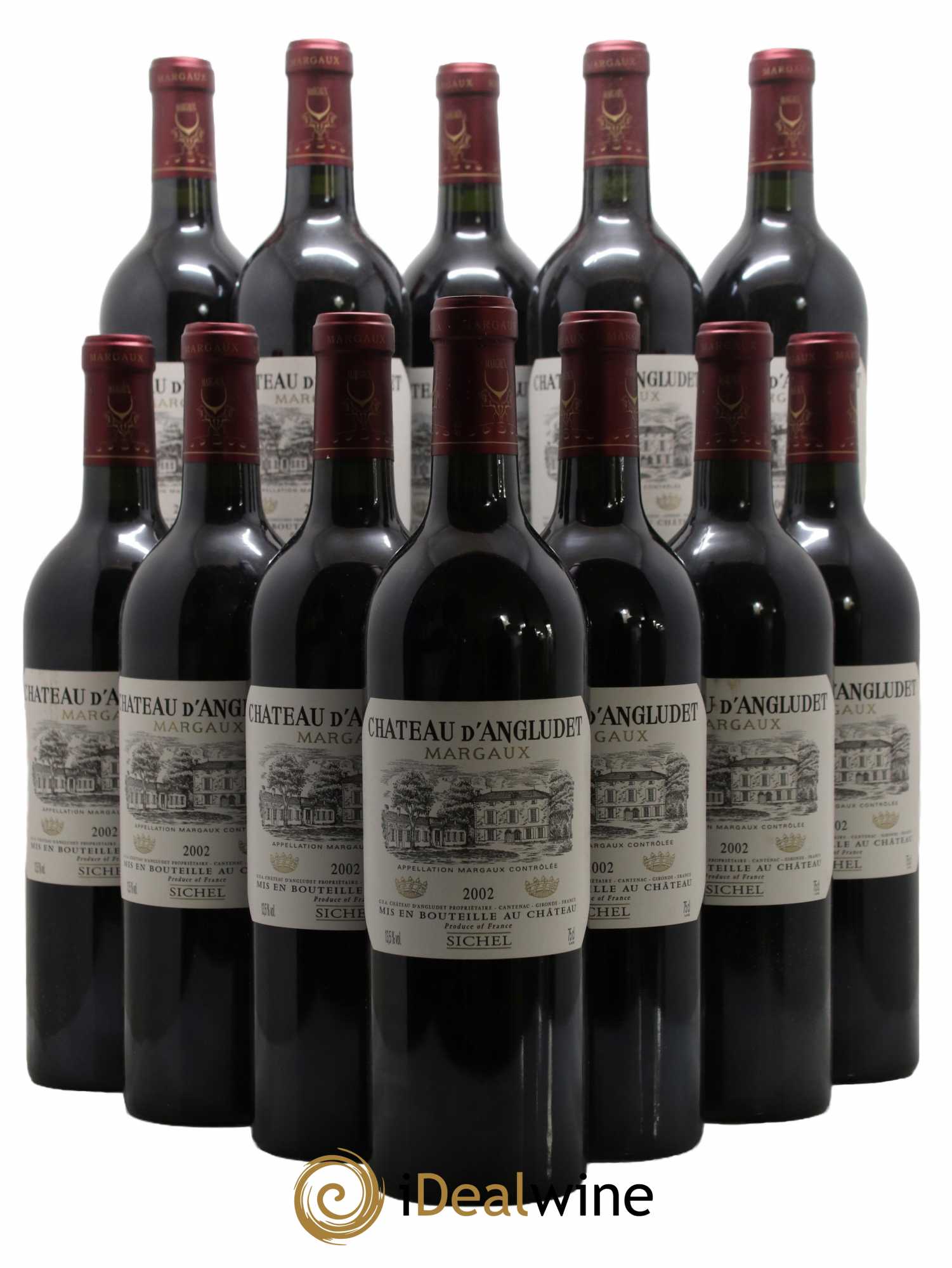 Château d' Angludet Cru Bourgeois 2002 - Lot de 12 bouteilles - 0