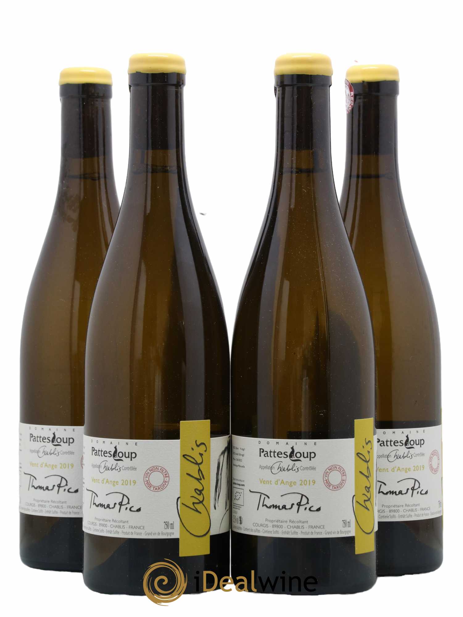 Chablis Vent d'Ange Pattes Loup (Domaine) 2019 - Lot de 4 bouteilles - 0