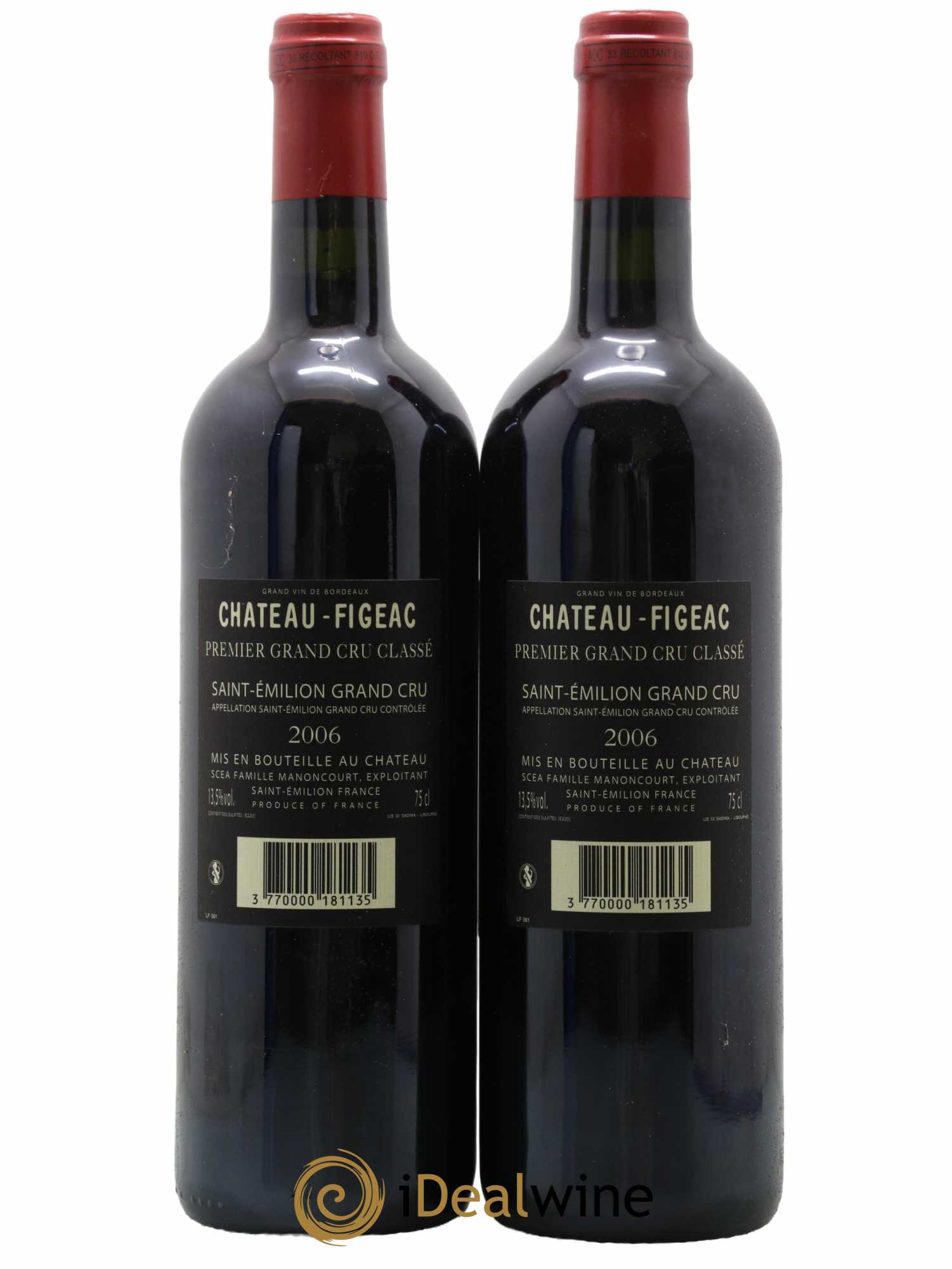 Château Figeac 1er Grand Cru Classé A 2006 - Lot de 2 bouteilles - 1