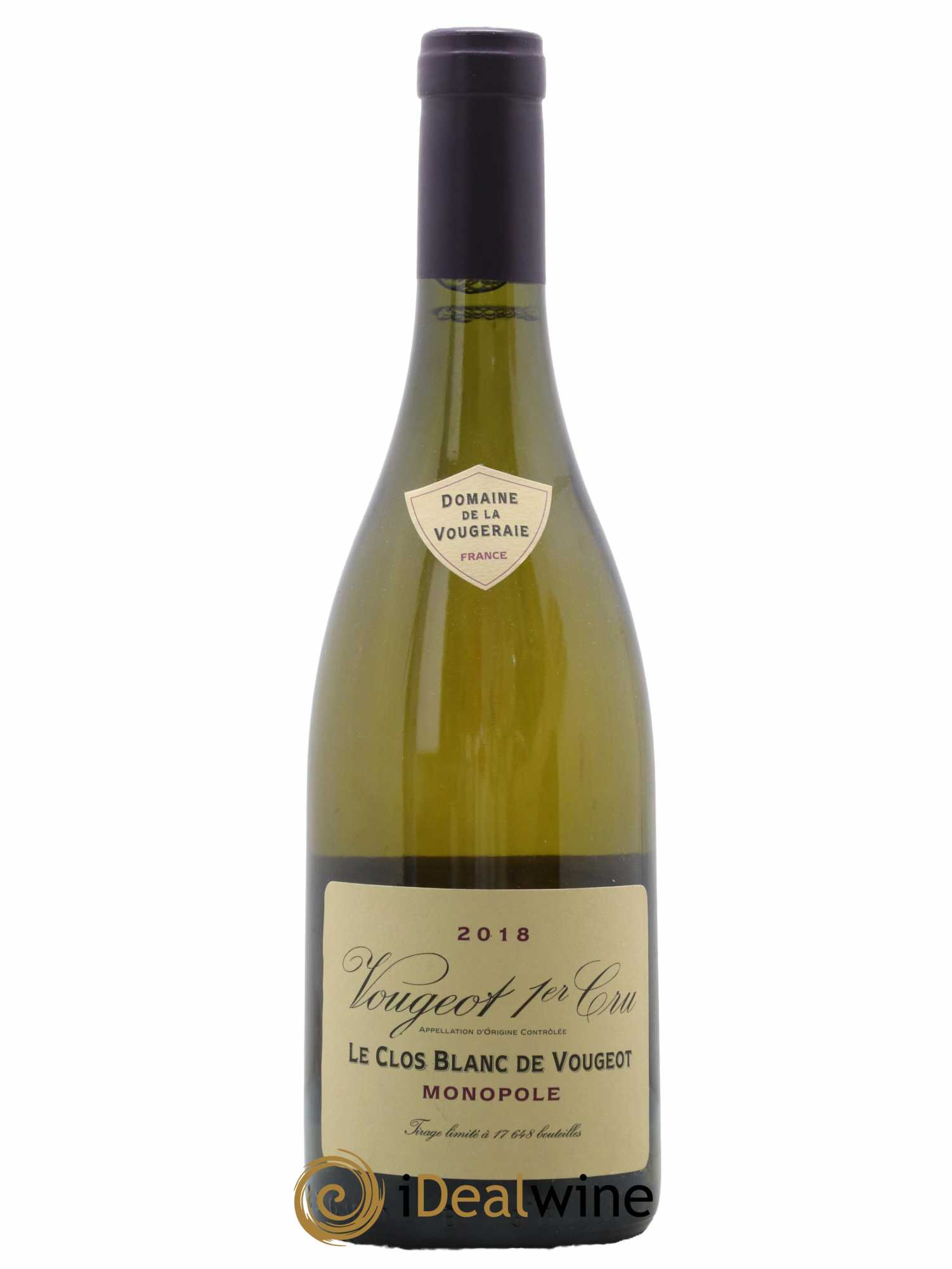 Vougeot 1er Cru Le Clos Blanc de Vougeot La Vougeraie 2018 - Lot de 1 bouteille - 0