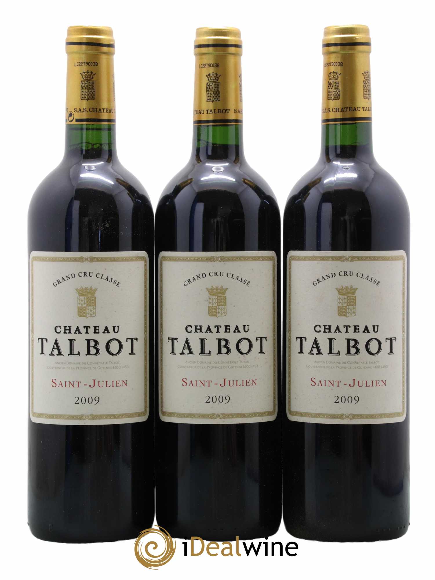 Château Talbot 4ème Grand Cru Classé 2009 - Lot de 6 bouteilles - 1