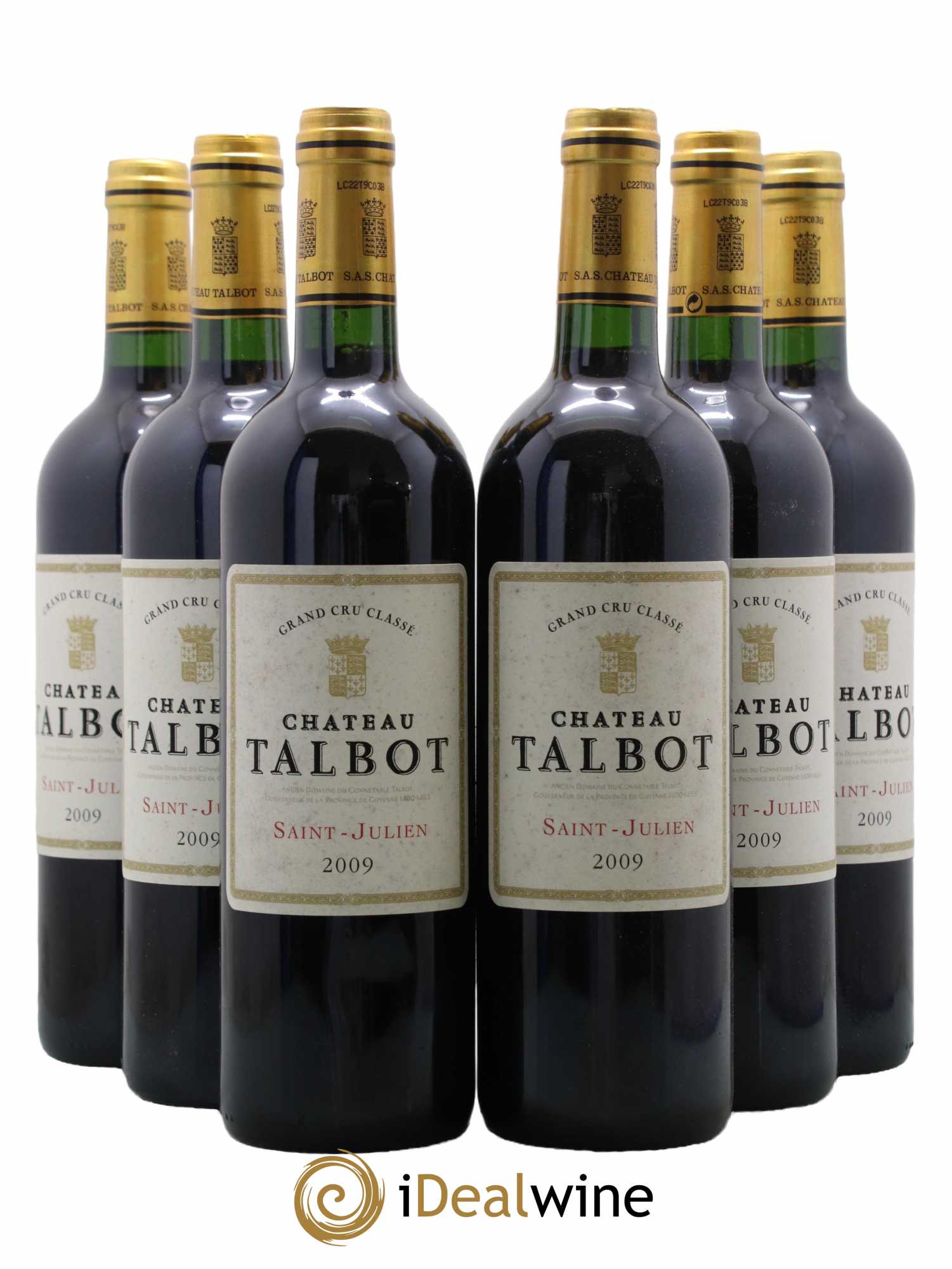 Château Talbot 4ème Grand Cru Classé 2009 - Lot de 6 bouteilles - 0